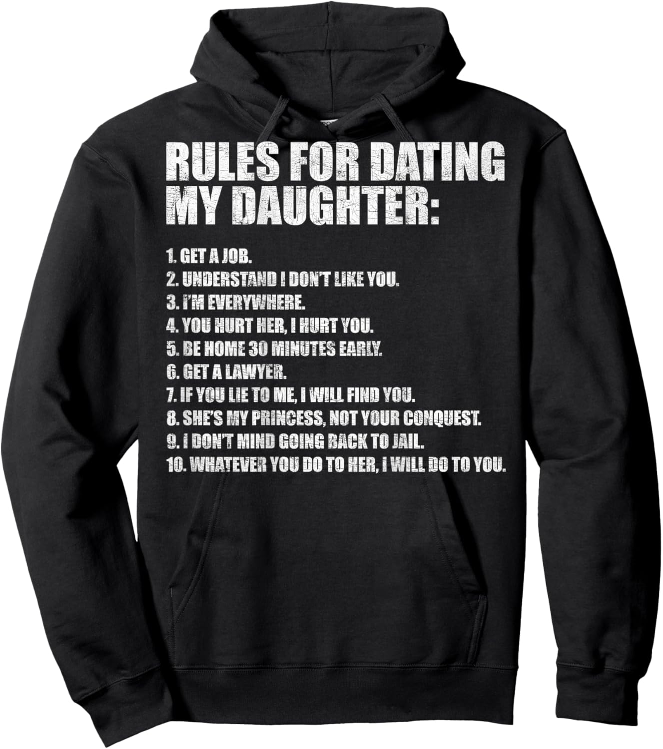 Rules for Dating My Daughter Funny Dad Daughter Hoodie - Hoodie | Black