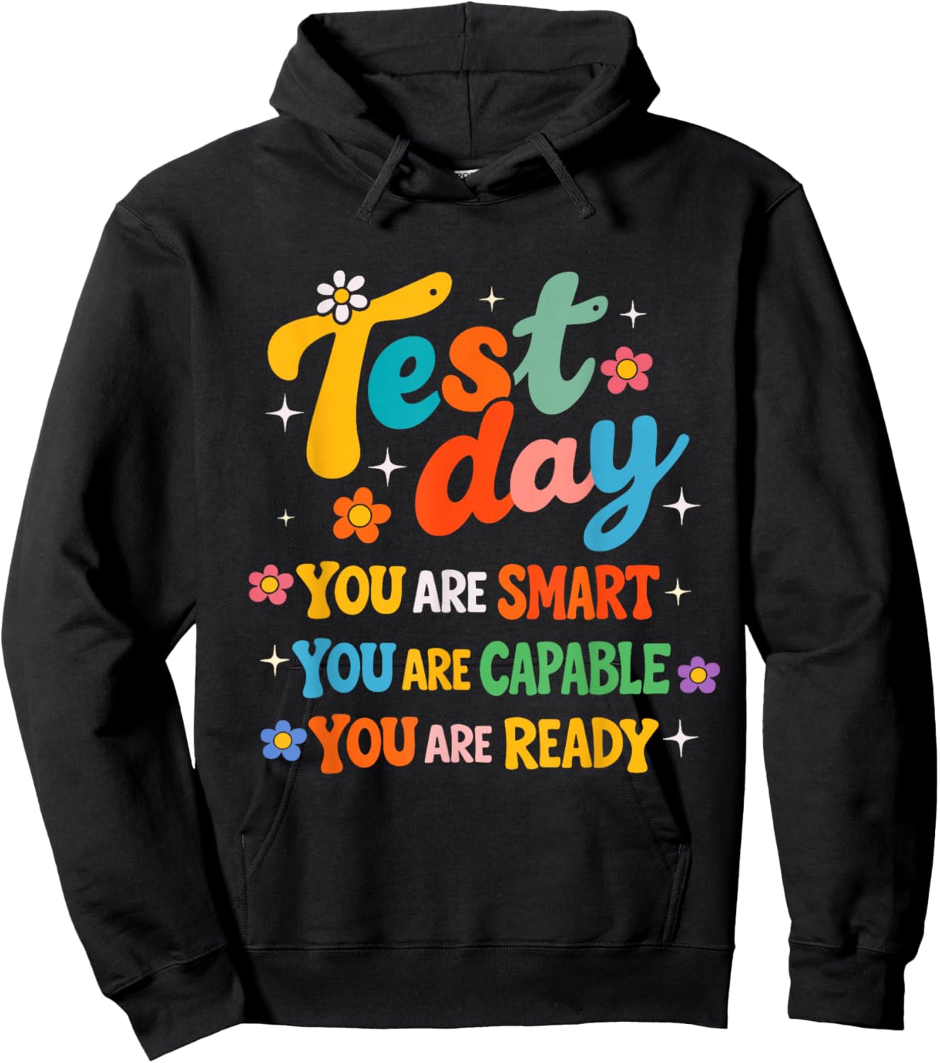Test Day Retro Teacher Testing Students Exam Motivational Hoodie - Hoodie | Black