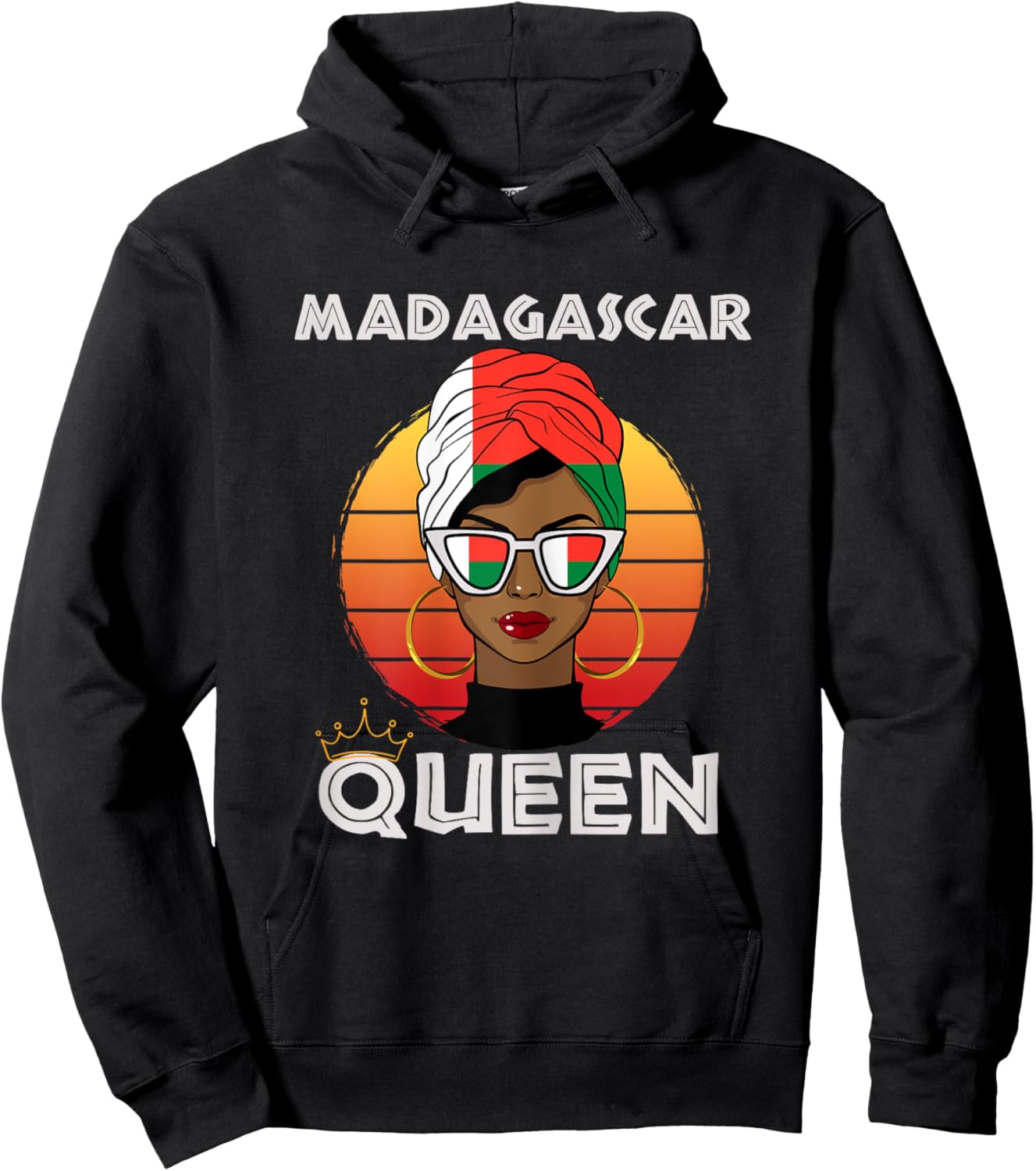 Malagasy Queen African Queen Madagascar Flag Malagasy Women Hoodie - Hoodie | Black