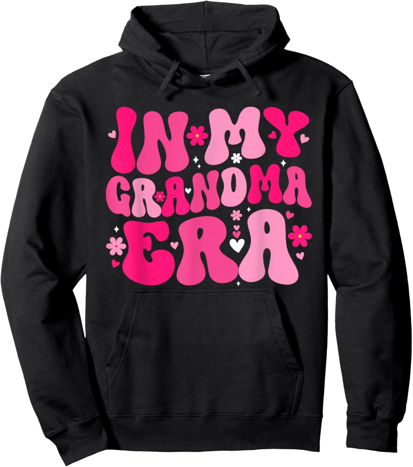 In My Grandma Era Mother's Day Expecting Baby Announcement Hoodie - Hoodie | Black