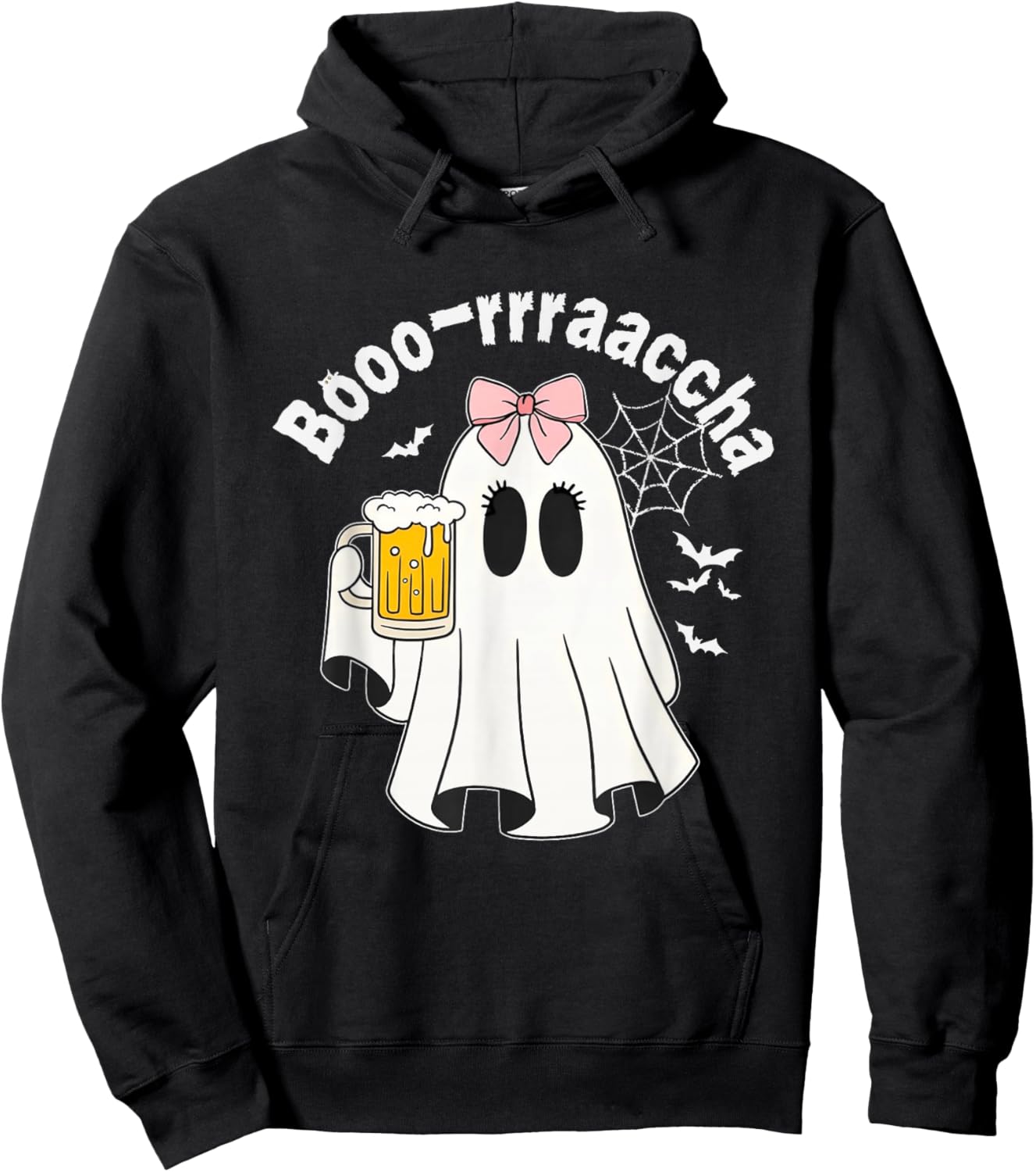 Boo-racha Funny Halloween Ghost Beer Design Borracha Hoodie - Hoodie | Black