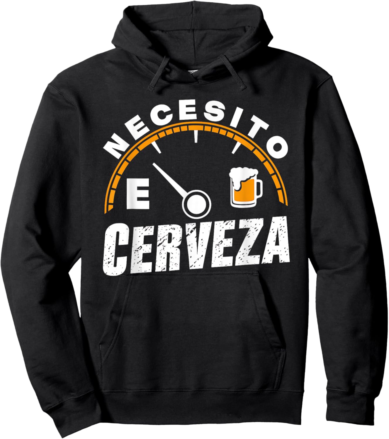 Funny Mexican Beer Necesito Cerveza I need Beer in Spanish Hoodie - Hoodie | Black