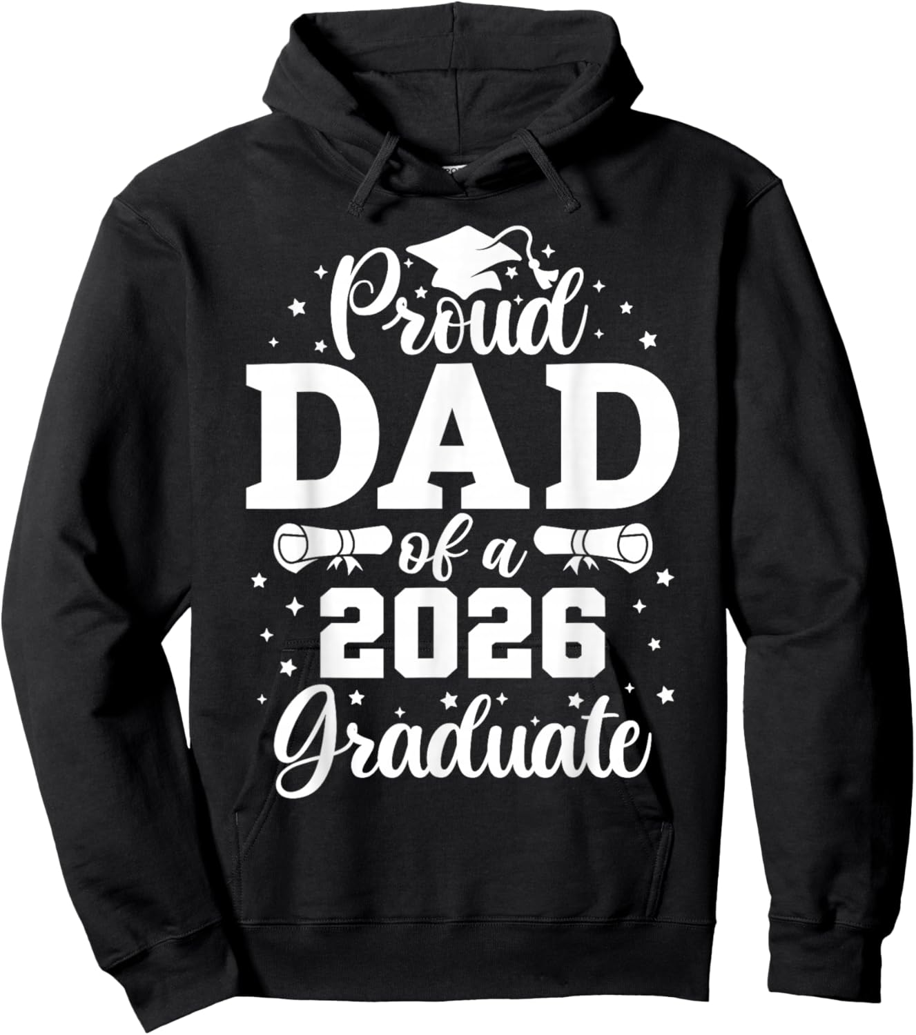 Proud Dad of a 2026 Graduate Senior 2026 Graduation 2026 Hoodie - Hoodie | Black