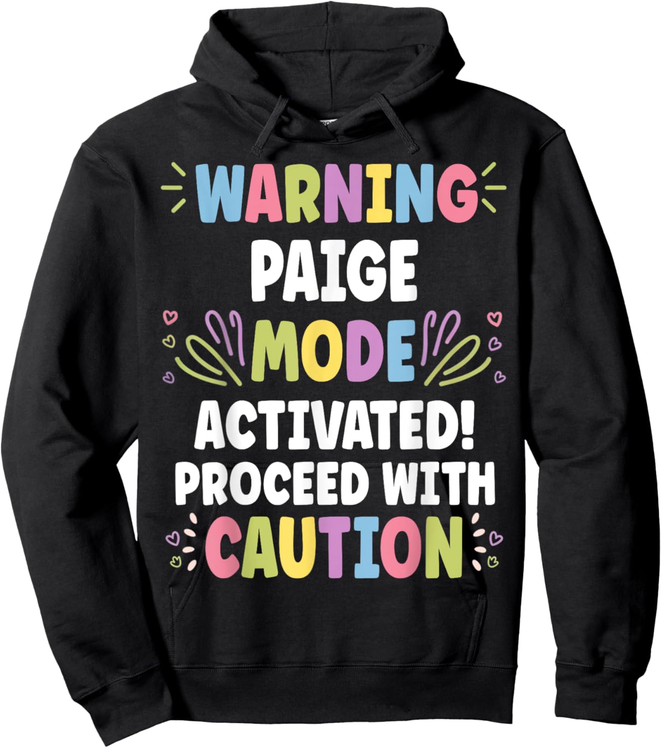 PAIGE Personalized Name Funny Cute Custom PAIGE Name Hoodie - Hoodie | Black