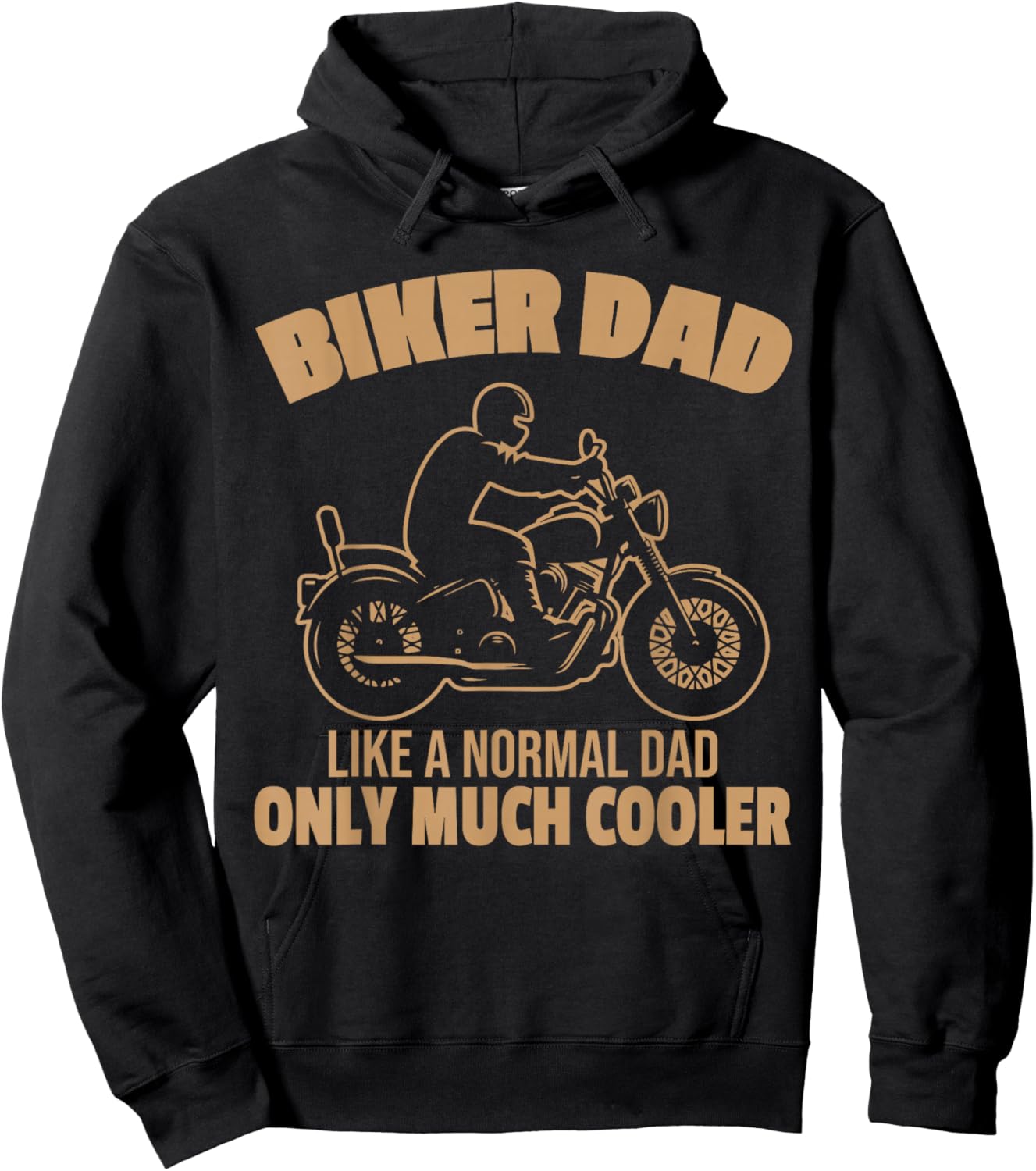 Retro Biker Vater Motorrad Chopper Rider Papa Herren Mann Hoodie - Hoodie | Black