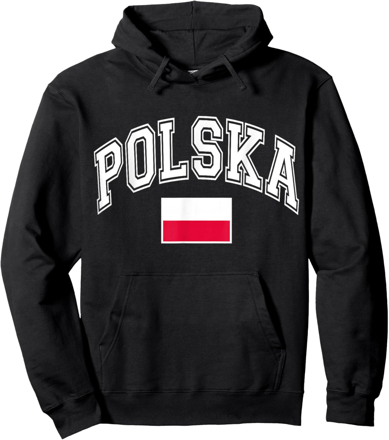 Polska Poland Polish Flag Hoodie - Hoodie | Black