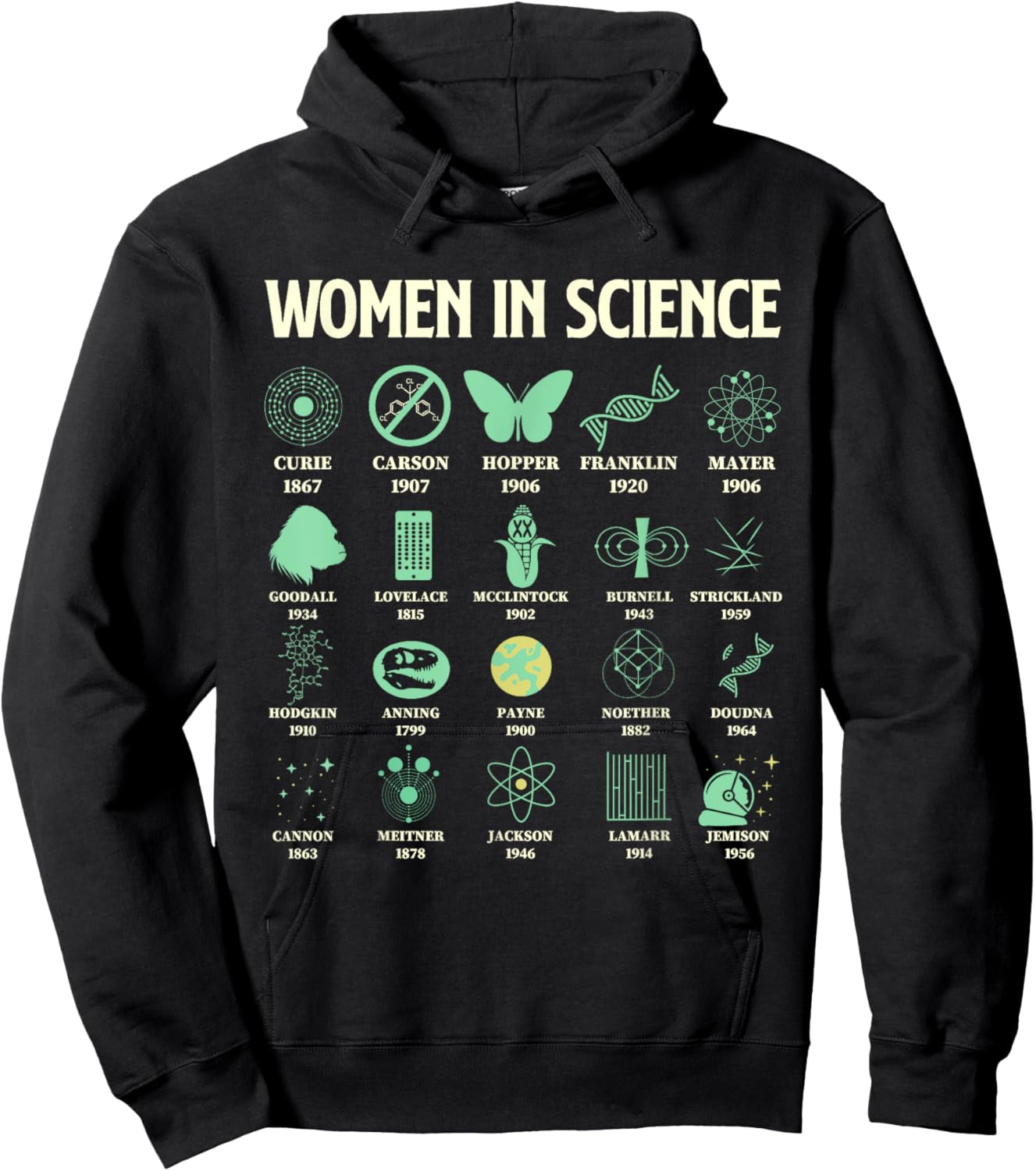 Women In Science - Chemistry Student Astronomy Lover Hoodie - Hoodie | Black