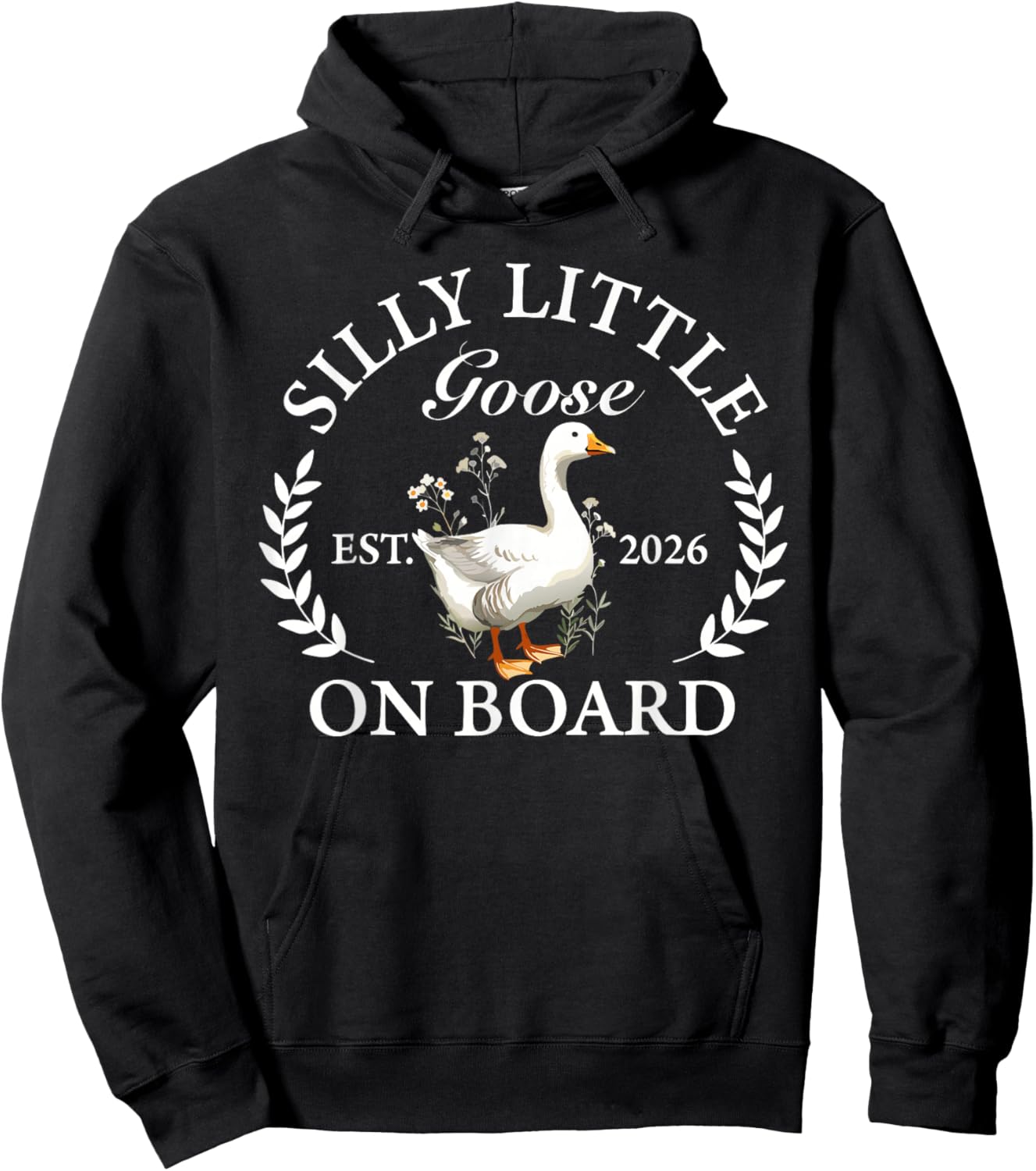 Silly Goose On The Board Funny Goose Bump Pregnant Men Women Hoodie - Hoodie | Black