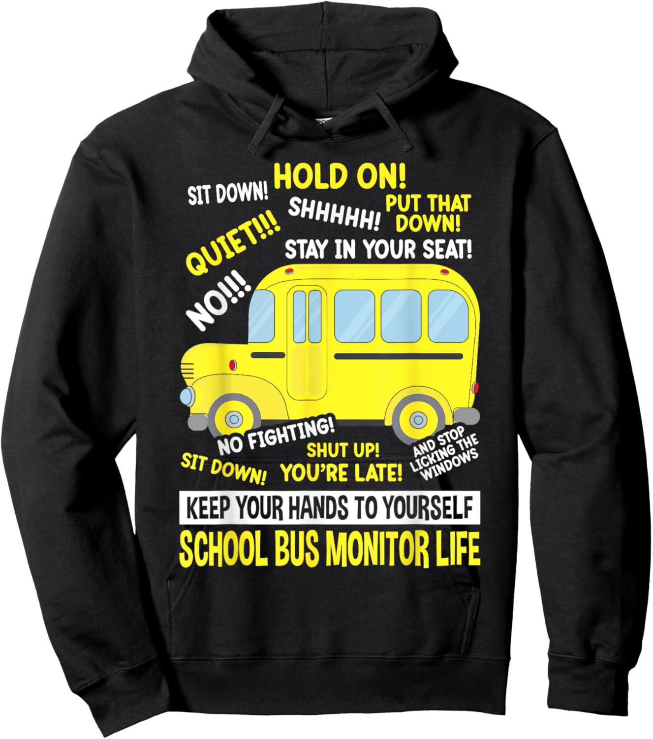 School Bus Monitor Life Hoodie - Hoodie | Black