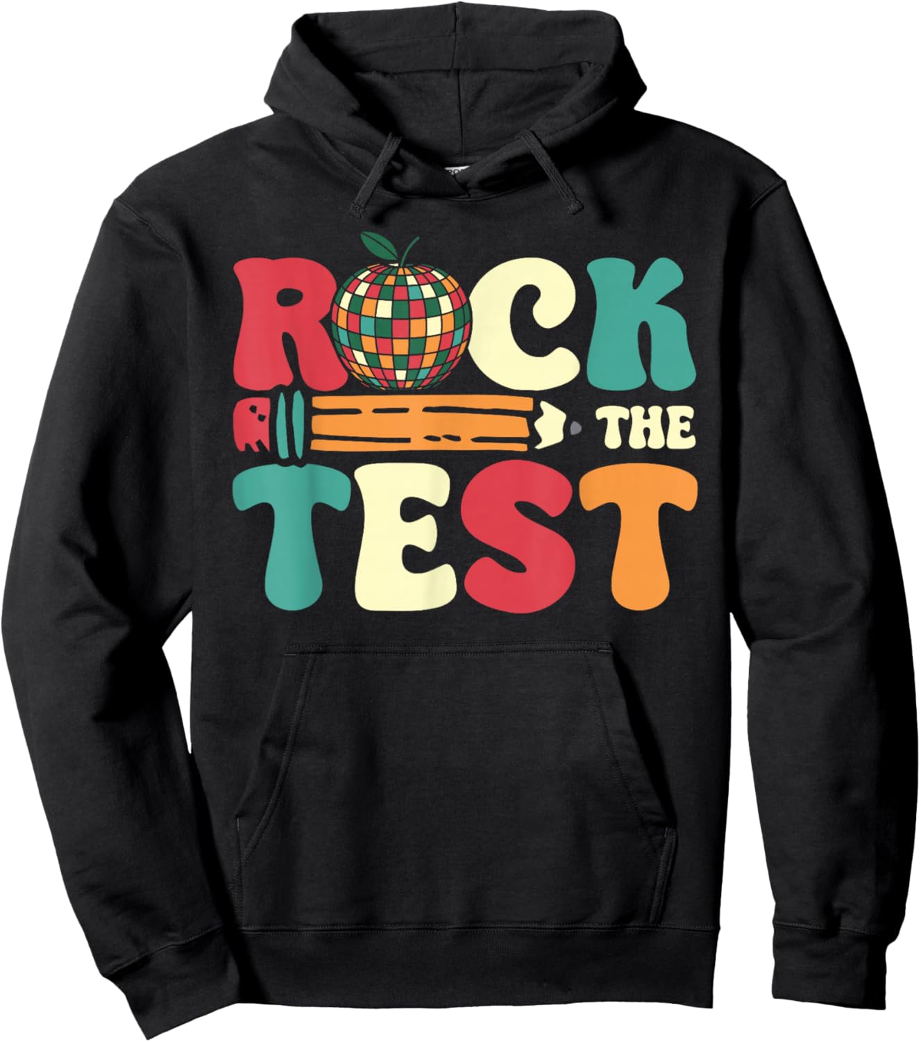 Rock The Test Day Disco Ball Testing Teacher Hoodie - Hoodie | Black
