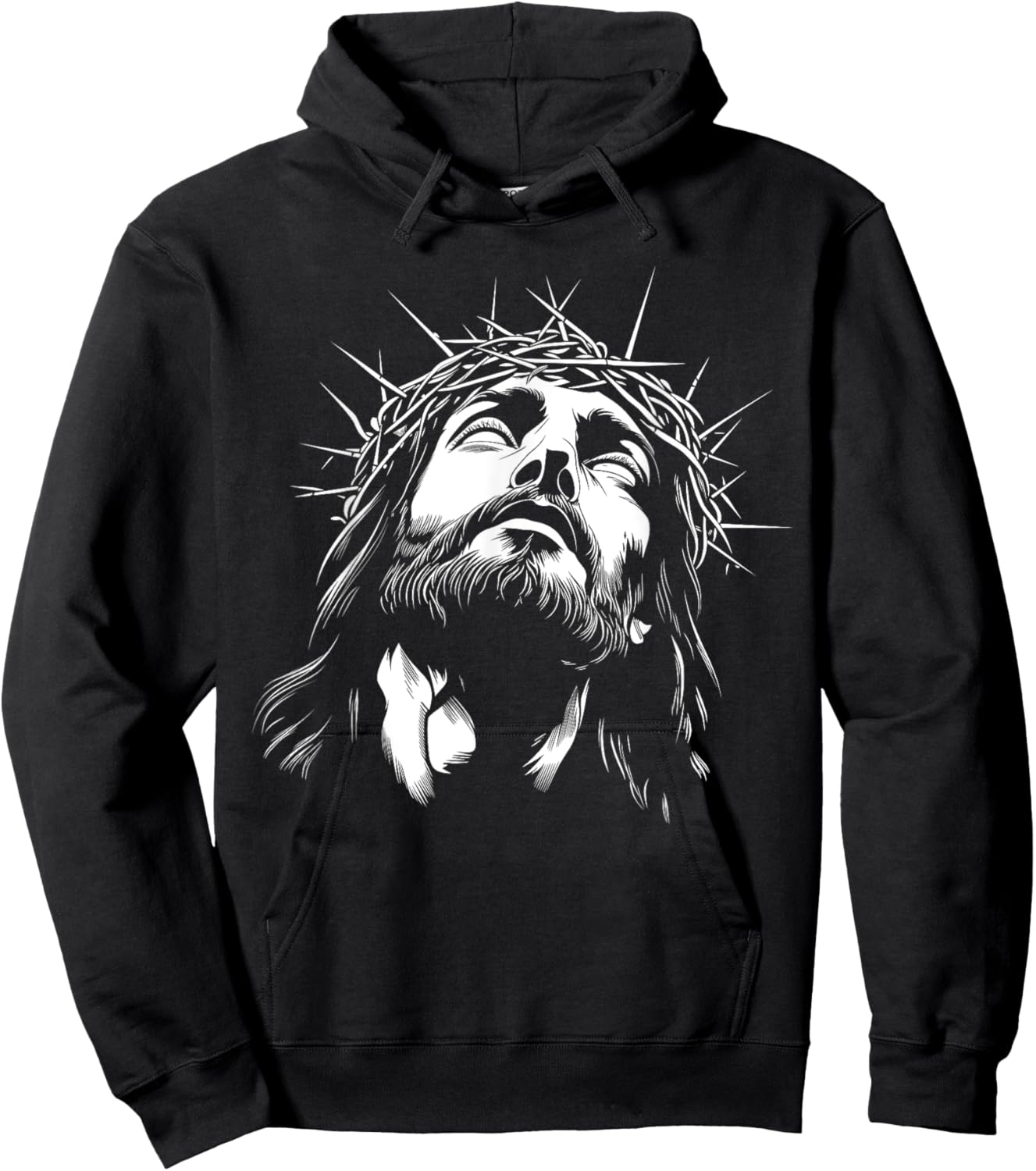 Crown of Thorns - Head of Jesus Christ Hoodie - Hoodie | Black
