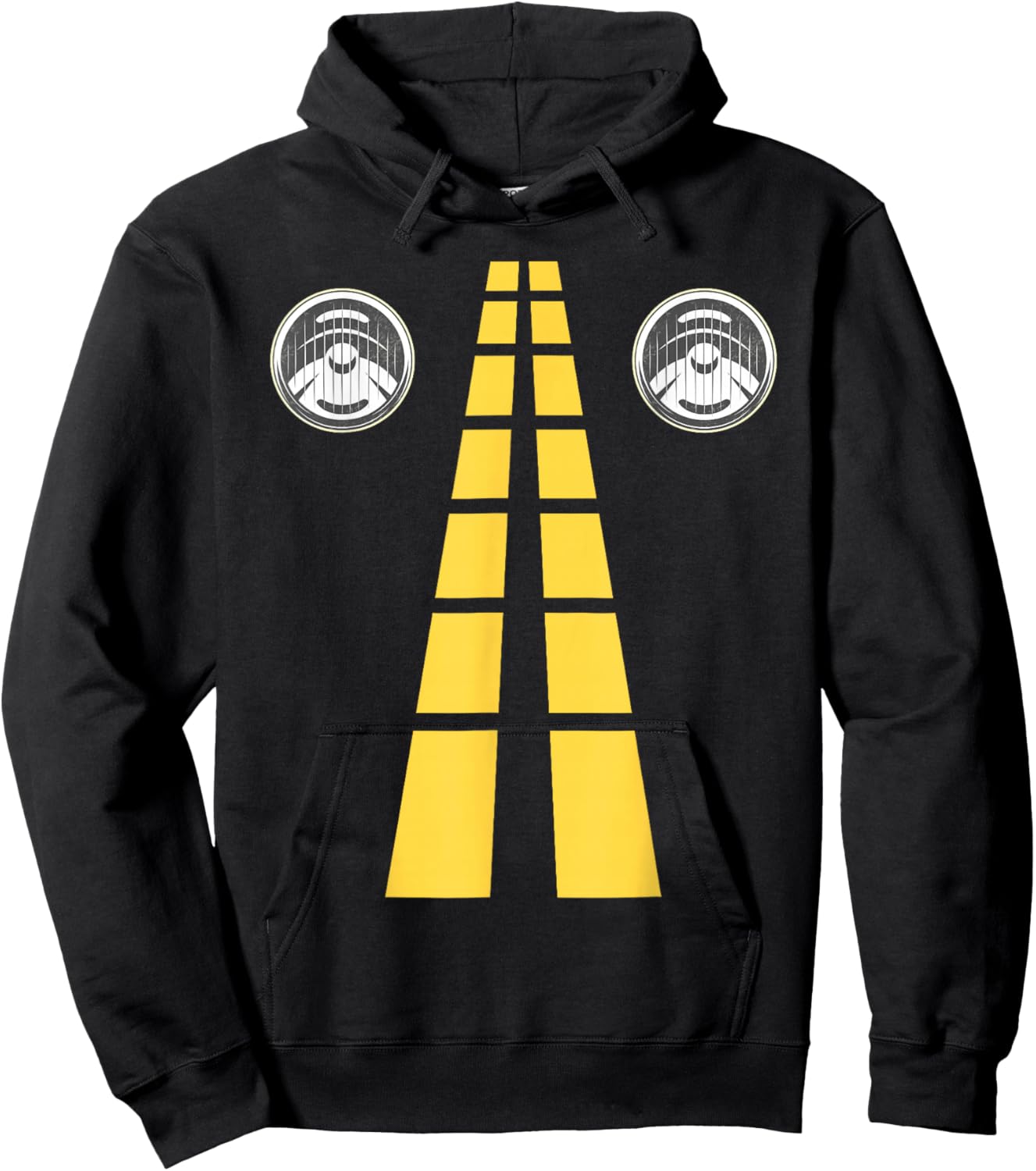 Deer Headlights with Road Markings Couples Costume Halloween Hoodie - Hoodie | Black