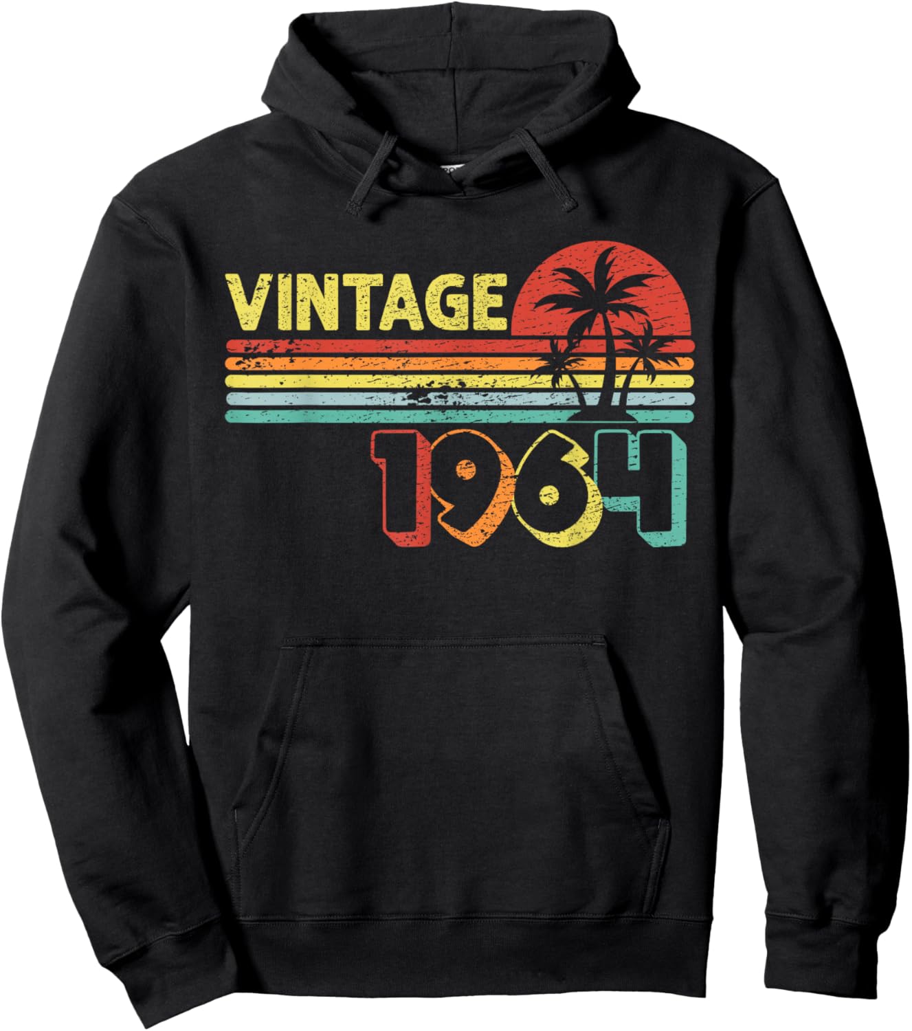 1964 62 Years Man Woman Birthday Gift Man 1964 Hoodie - Hoodie | Black