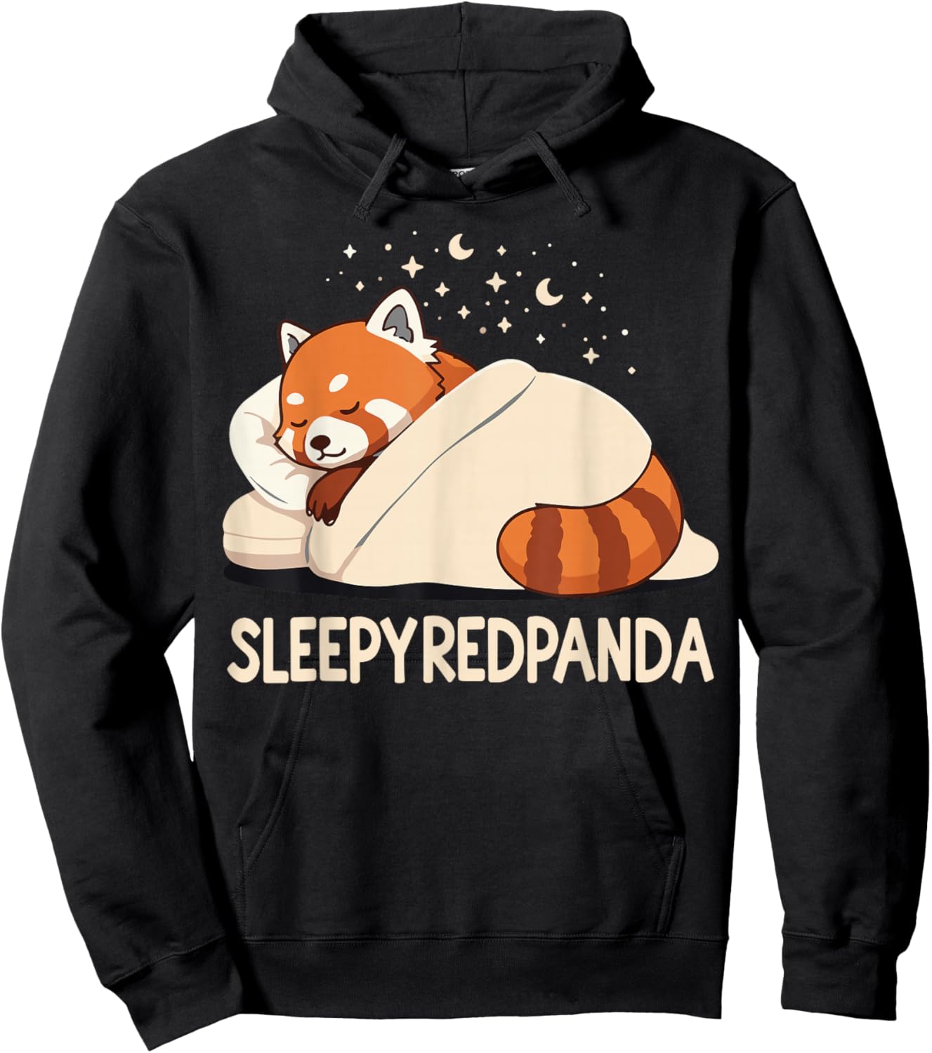Red Panda Sleep Pajamas Hoodie - Hoodie | Black