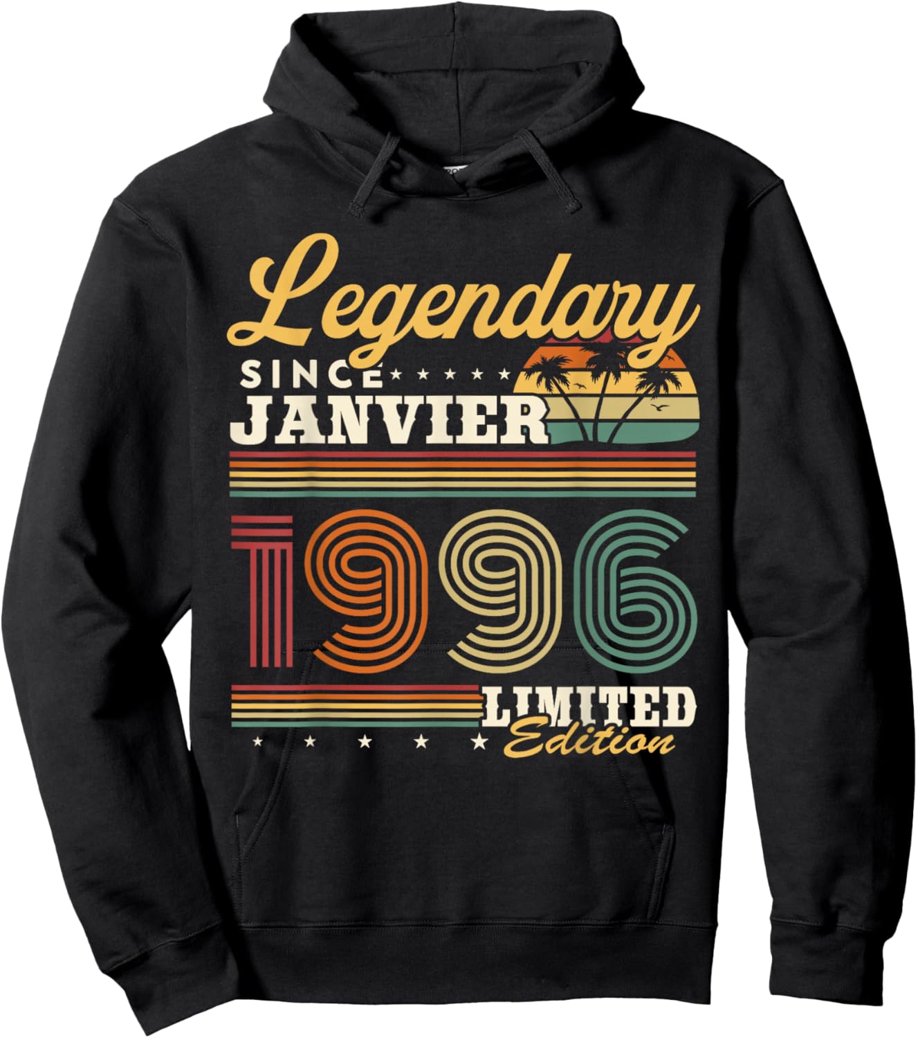 Vintage Birthday Gift 30 Years Born in January 1996 Hoodie - Hoodie | Black