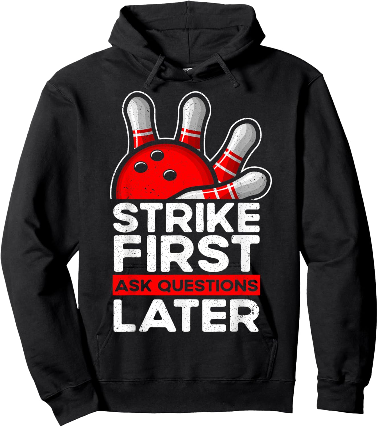 Strike - Bowler Bowling Ball Funny Bowling Hoodie - Hoodie | Black
