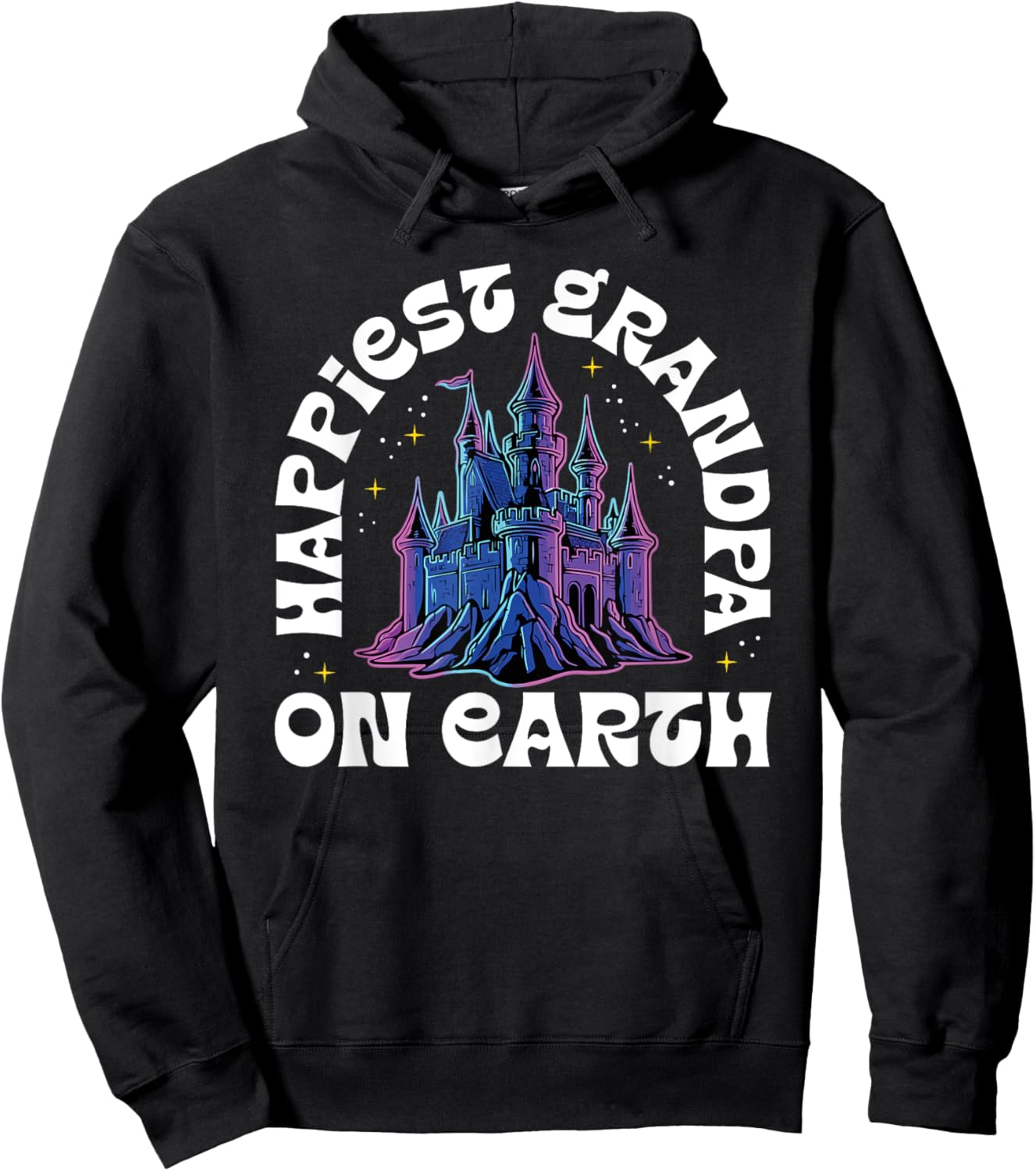 Happiest Grandpa On Earth Fantasy Castle Hoodie - Hoodie | Black