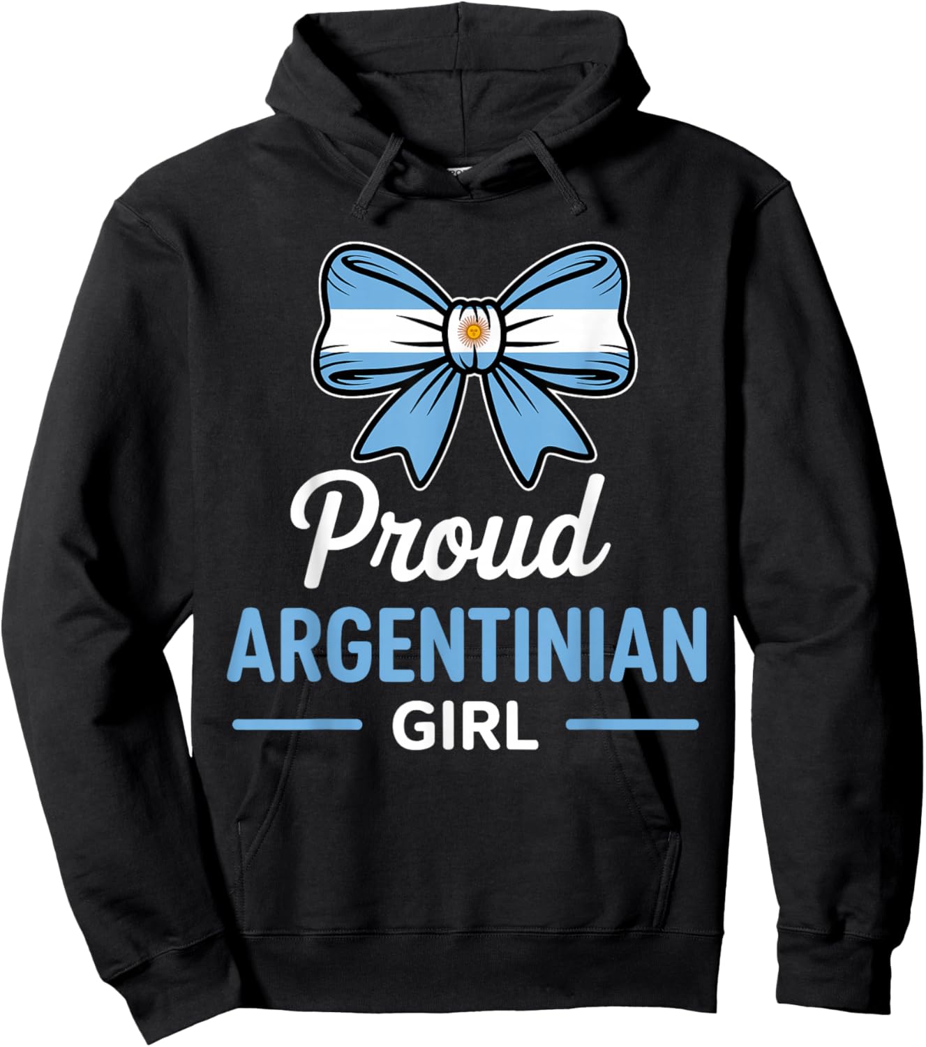 Proud Argentine Girl Argentina Heritage Girls Hoodie - Hoodie | Black