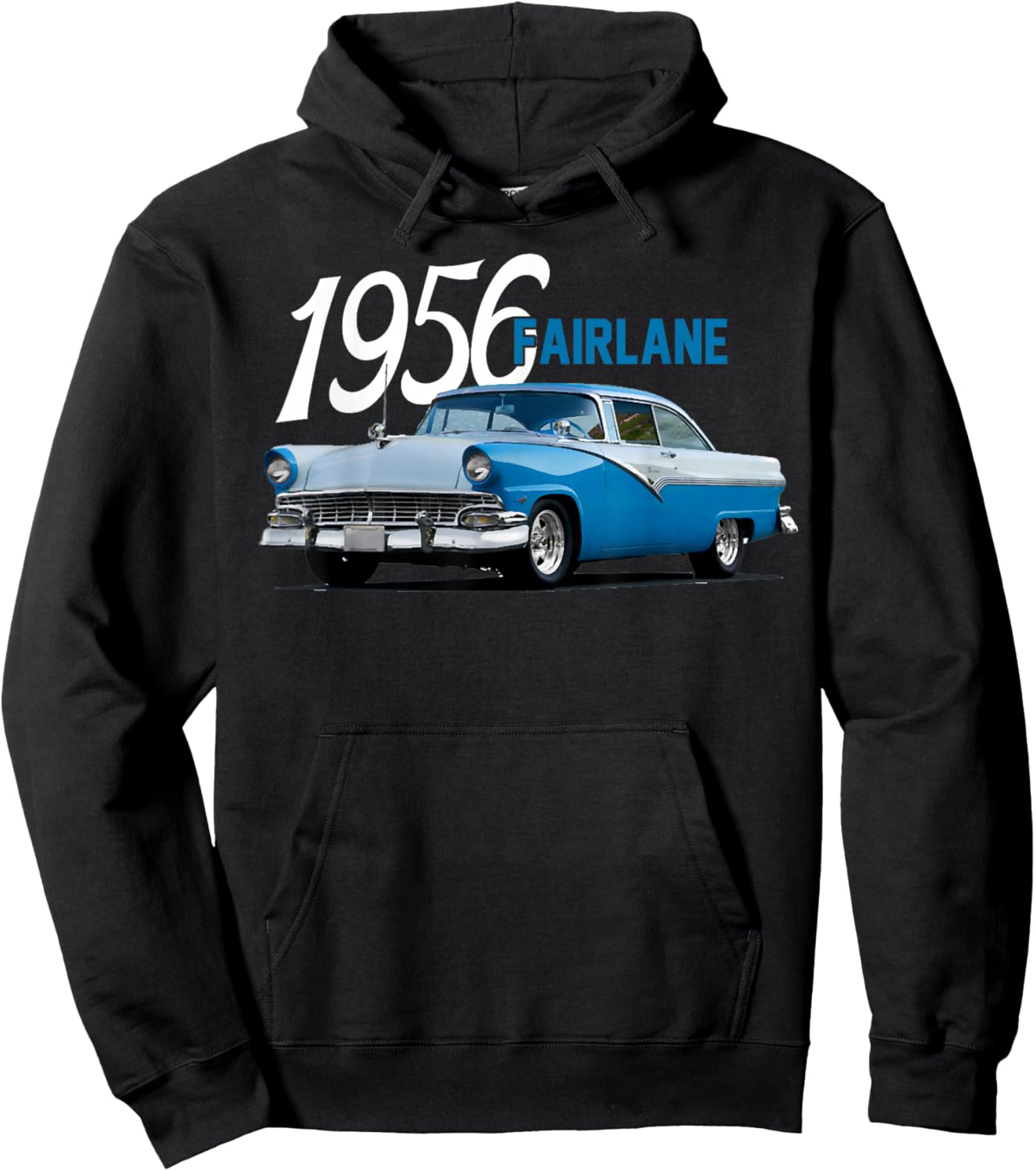 1956 56 Fairlane, Classic Car Art Hoodie - Hoodie | Black