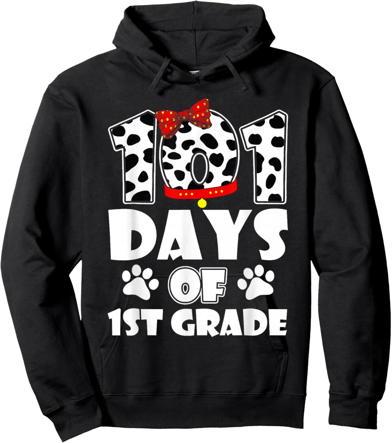 Happy 101 Days School 1st Grade Dog 100 Days Smarter Student Hoodie - Hoodie | Black