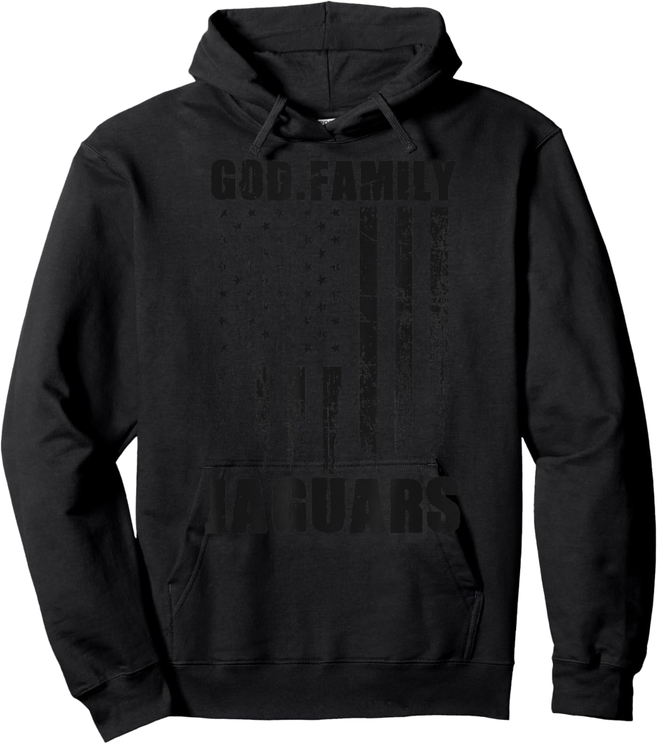 Boulder Creek Jaguars God. Family. Vintage USA Flag Hoodie - Hoodie | Black