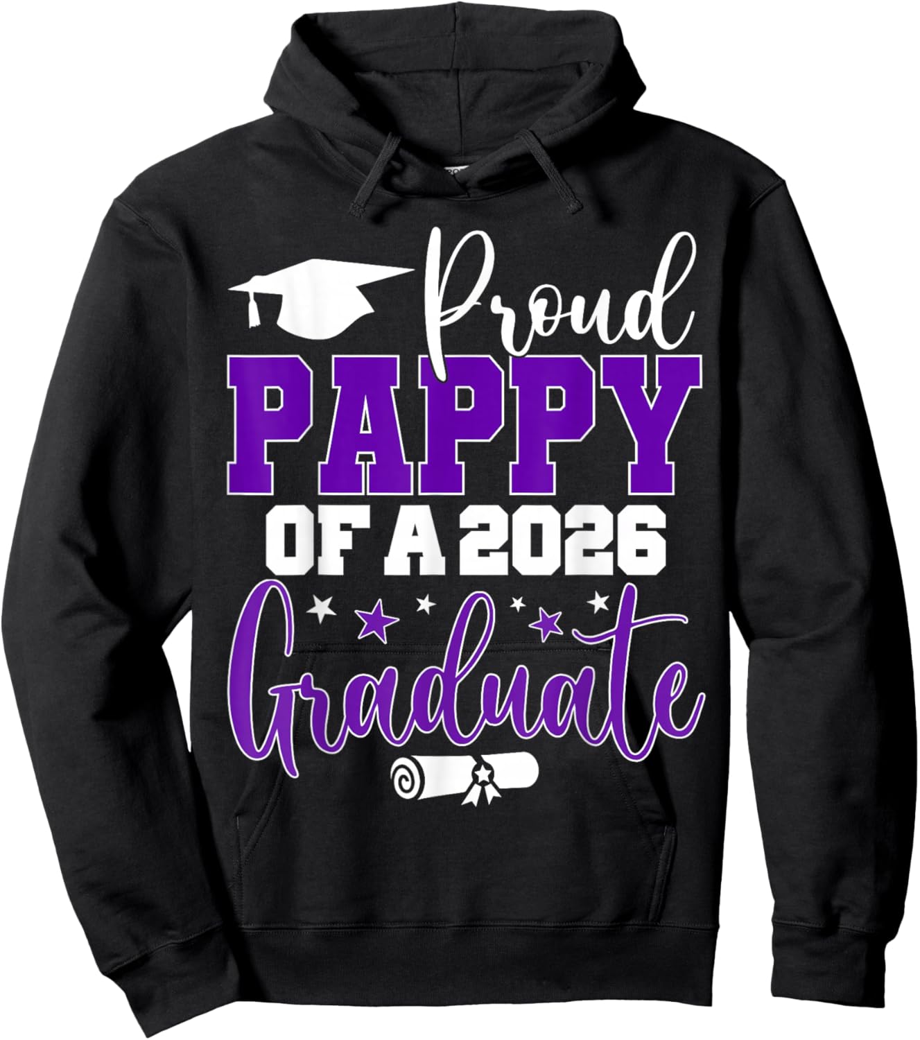 Pappy Senior 2026 Proud Pappy of A Class of 2026 Graduate Hoodie - Hoodie | Black