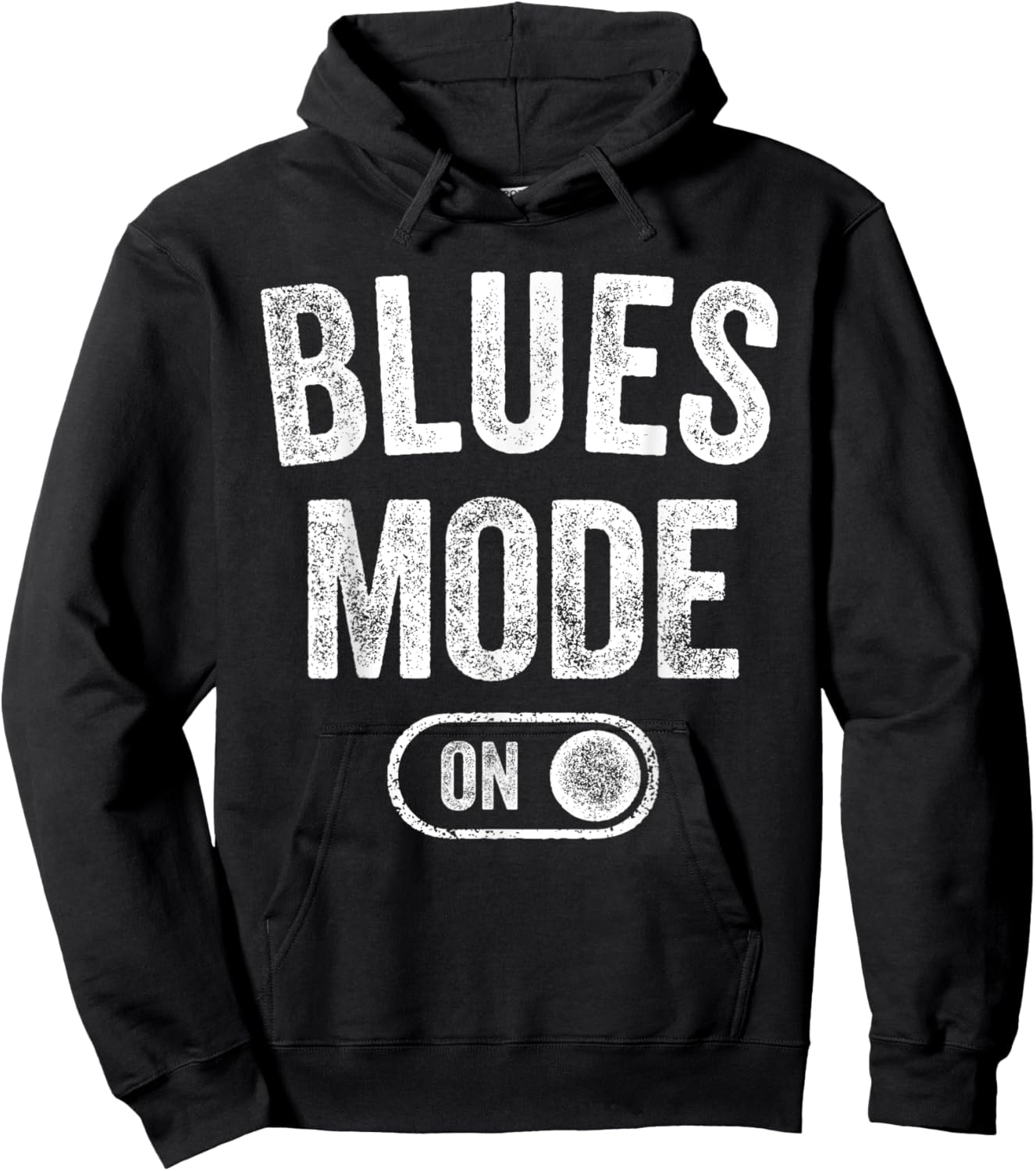 Blues Mode On Funny Blues Man Gift Musician Singer Guitarist Hoodie - Hoodie | Black