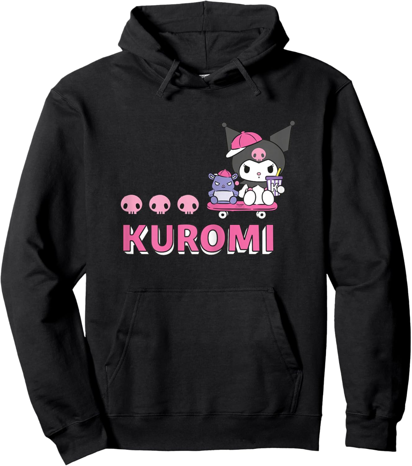 Hello Kitty - Kuromi Charakter mit Bär Hoodie - Hoodie | Black