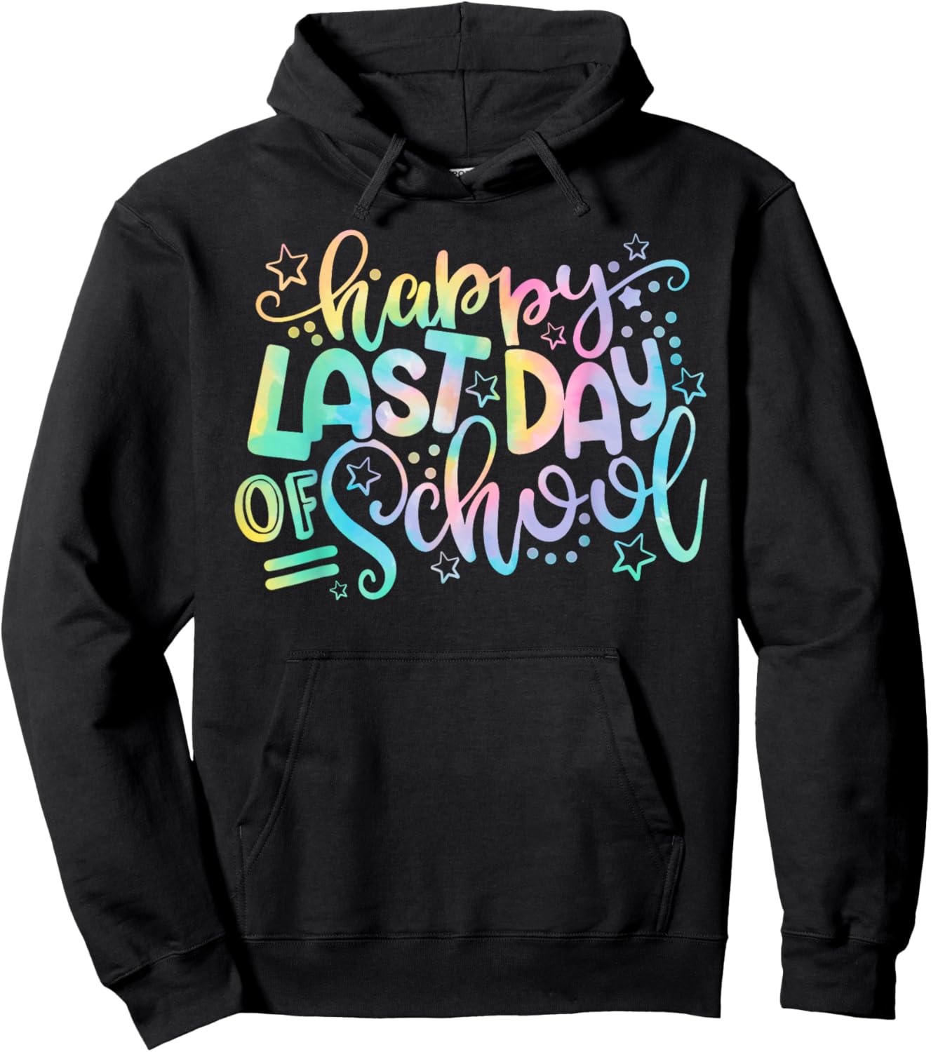 Last Day of School Shirt Tie Dye School Graduation Women Kid Hoodie - Hoodie | Black