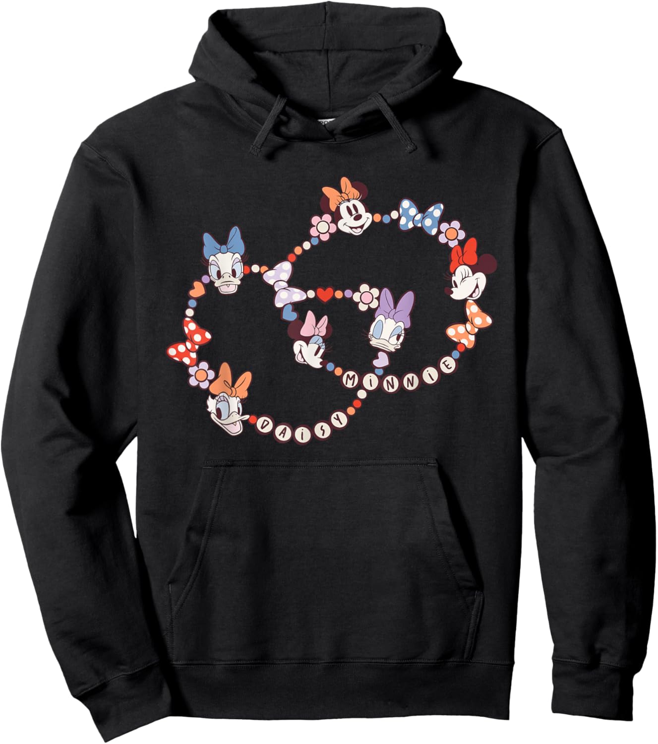 Disney Minnie and Daisy BFF's Matching Friendship Bracelets Hoodie - Hoodie | Black