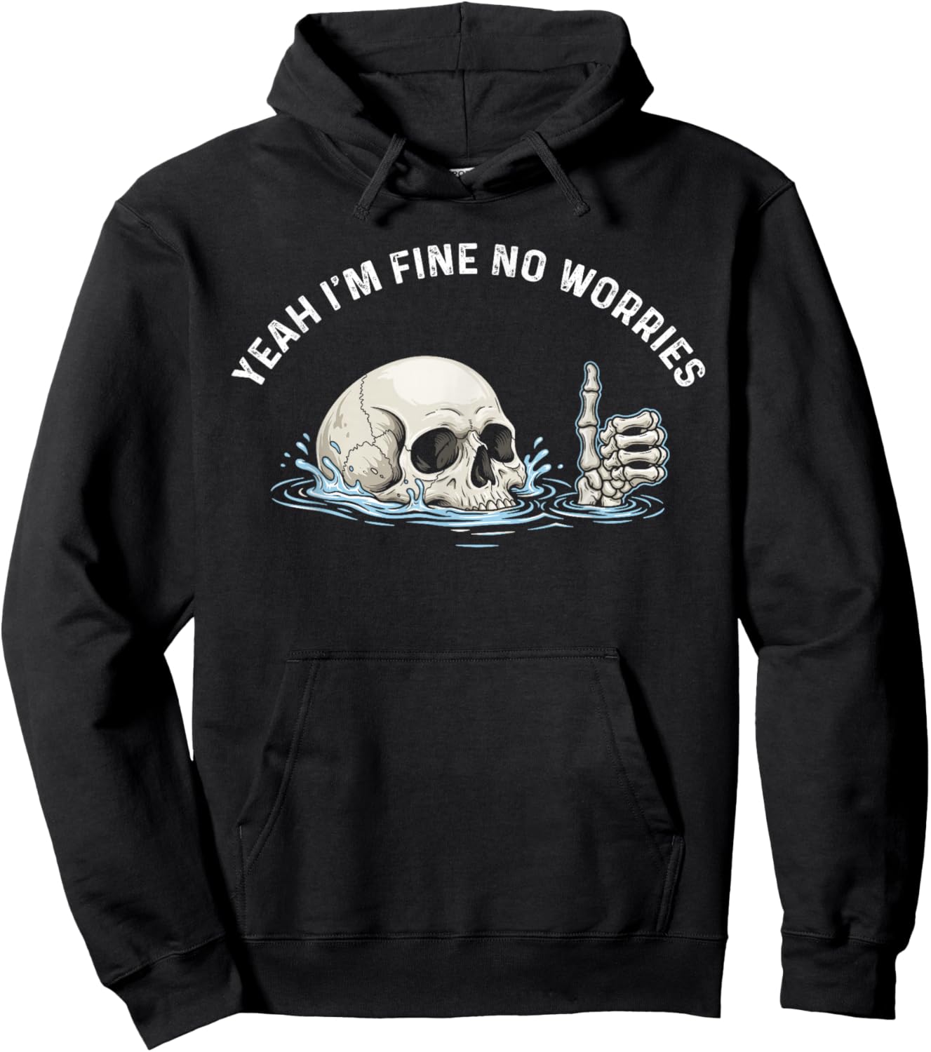 No Worries Yeah I'am fine Hoodie - Hoodie | Black