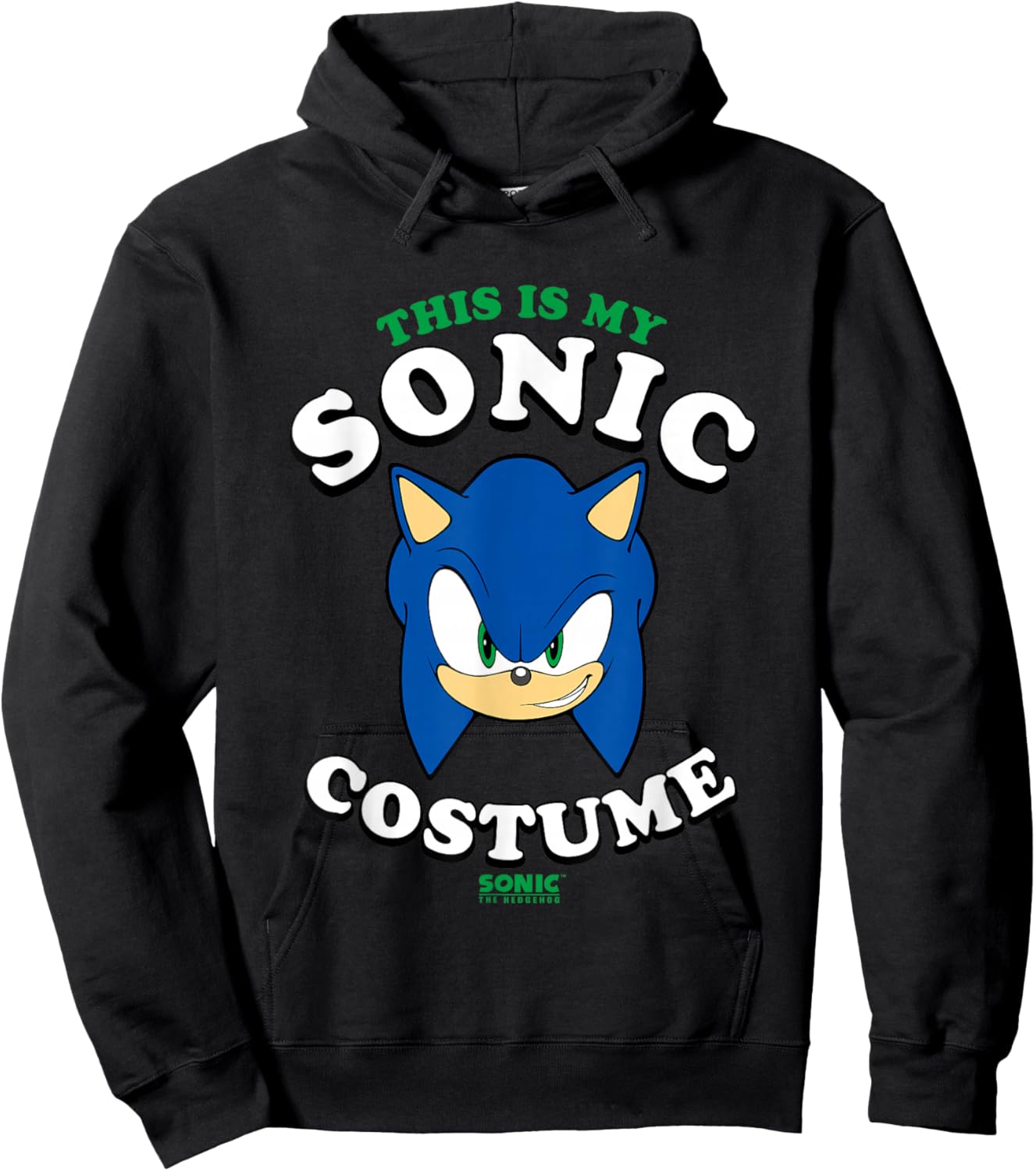 Sonic The Hedgehog Halloween This Is My Sonic Costume Hoodie - Hoodie | Black