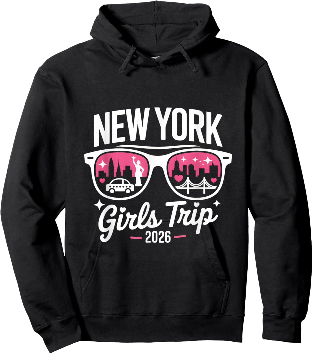 NYC Girls Trip 2026 Matching Group Manhattan City Squad Hoodie - Hoodie | Black