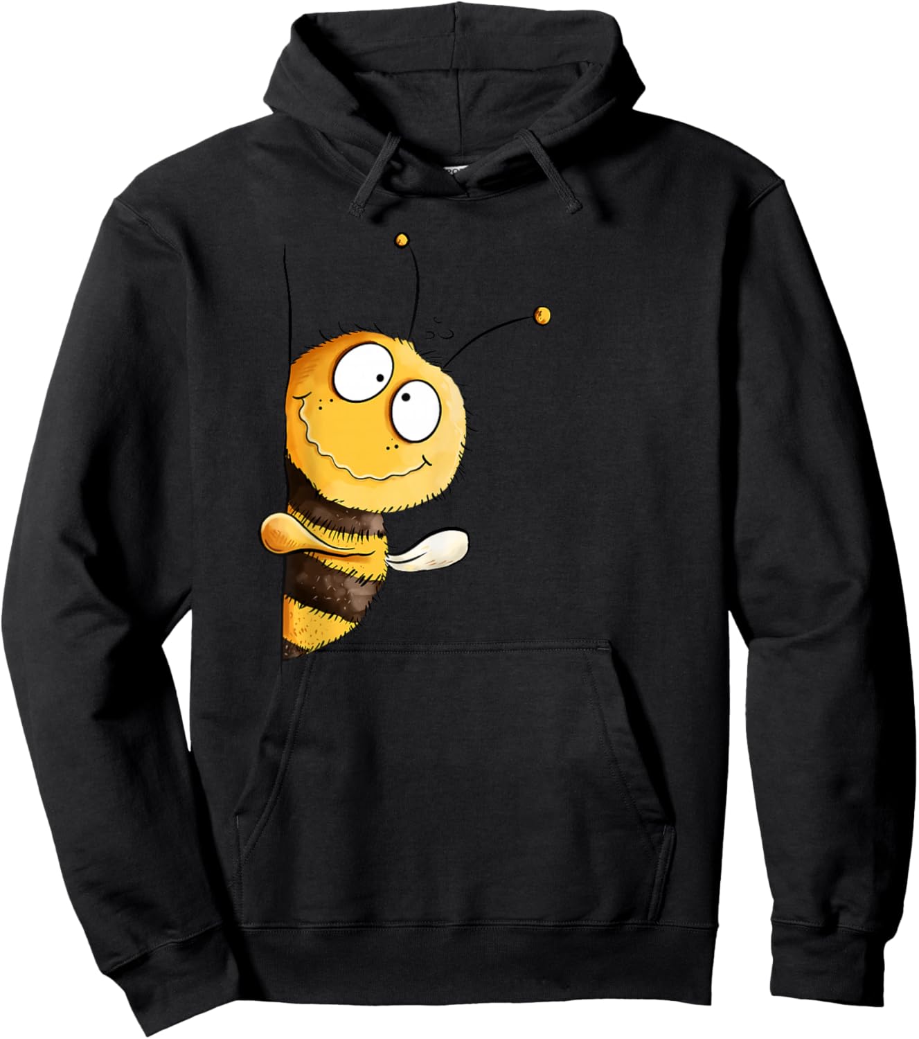 Süße Biene Cartoon Handgezeichnetes Hummel Motiv Hoodie - Hoodie | Black