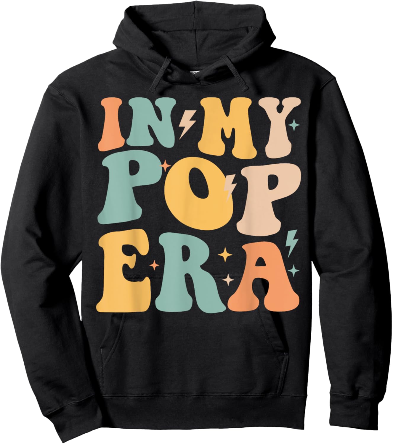Retro Groovy In My Pop Era Father's Day Hoodie - Hoodie | Black