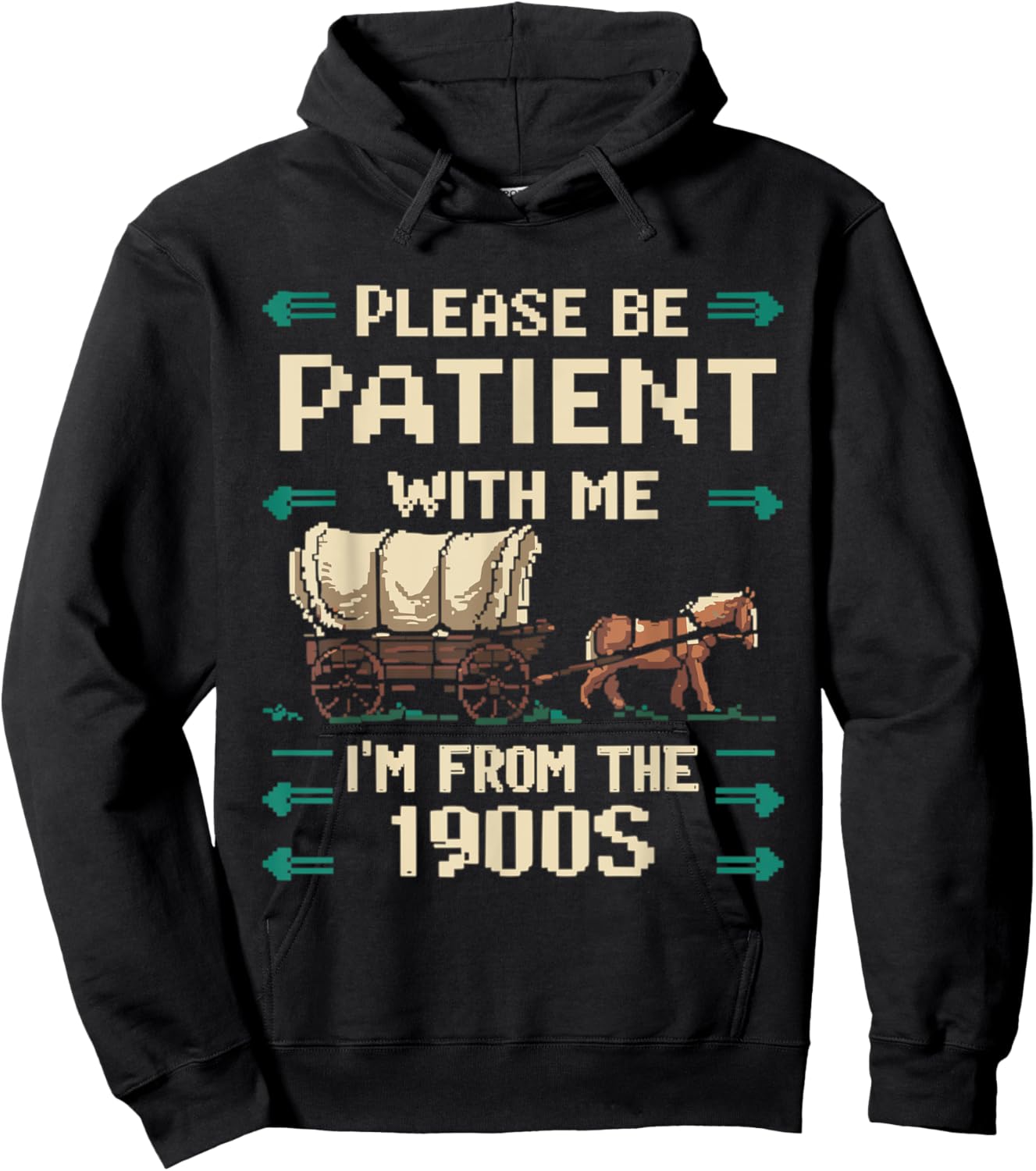Please Be Patient With Me I'm From The 1900s Vintage Hoodie - Hoodie | Black