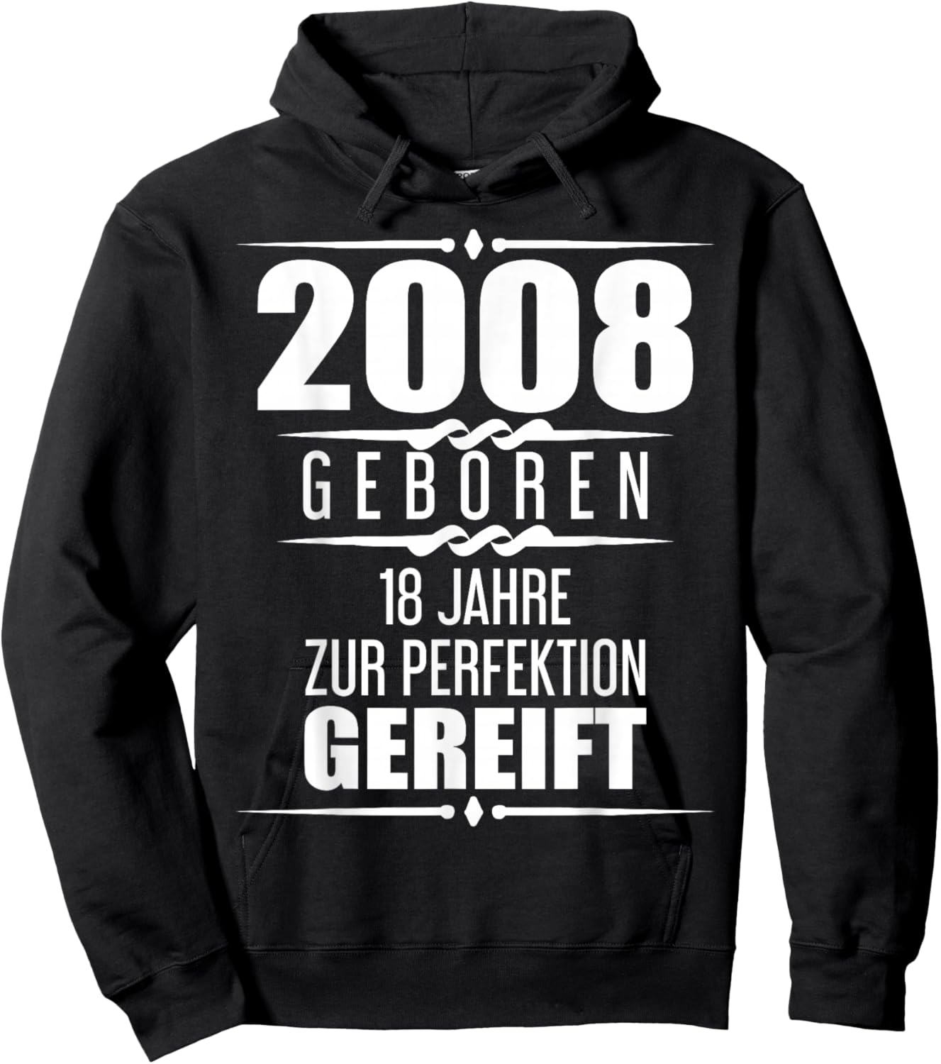 Funny 18 Years Saying Friend Gift 18th Birthday Hoodie - Hoodie | Black