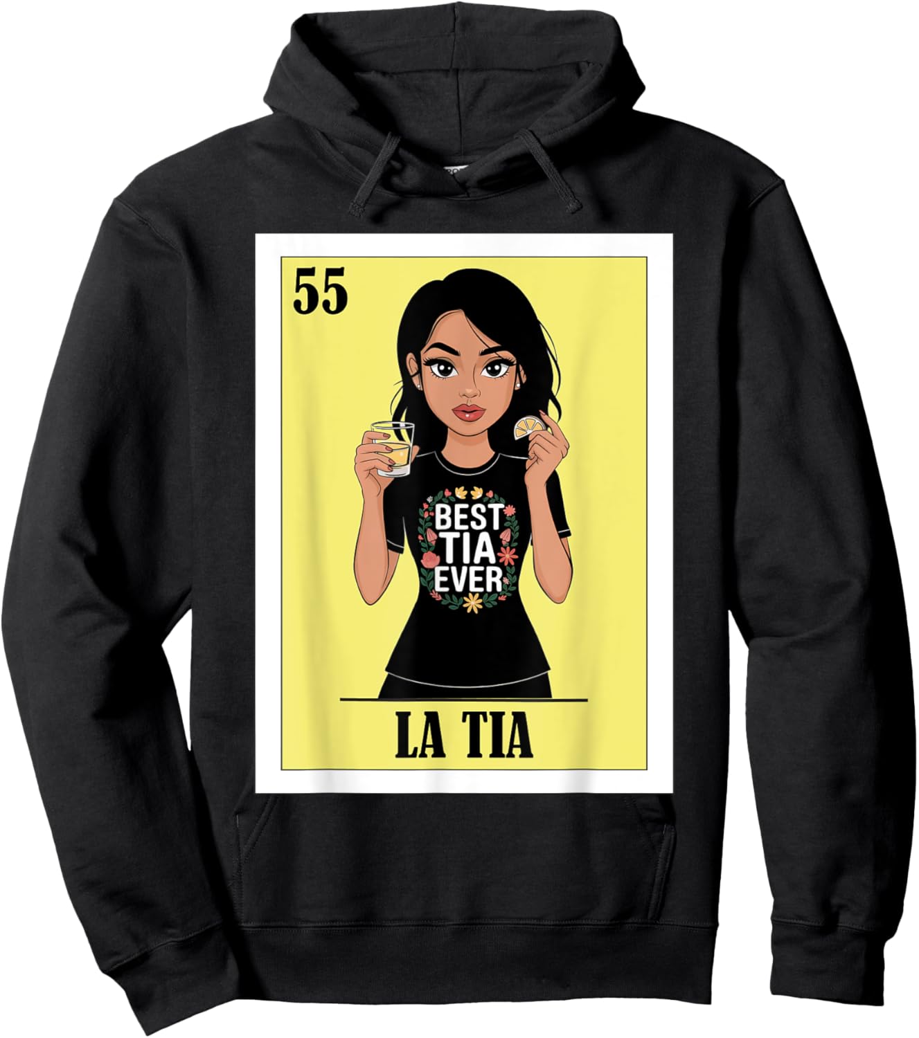 Funny Mexican Design for Aunt - La Tia Hoodie - Hoodie | Black