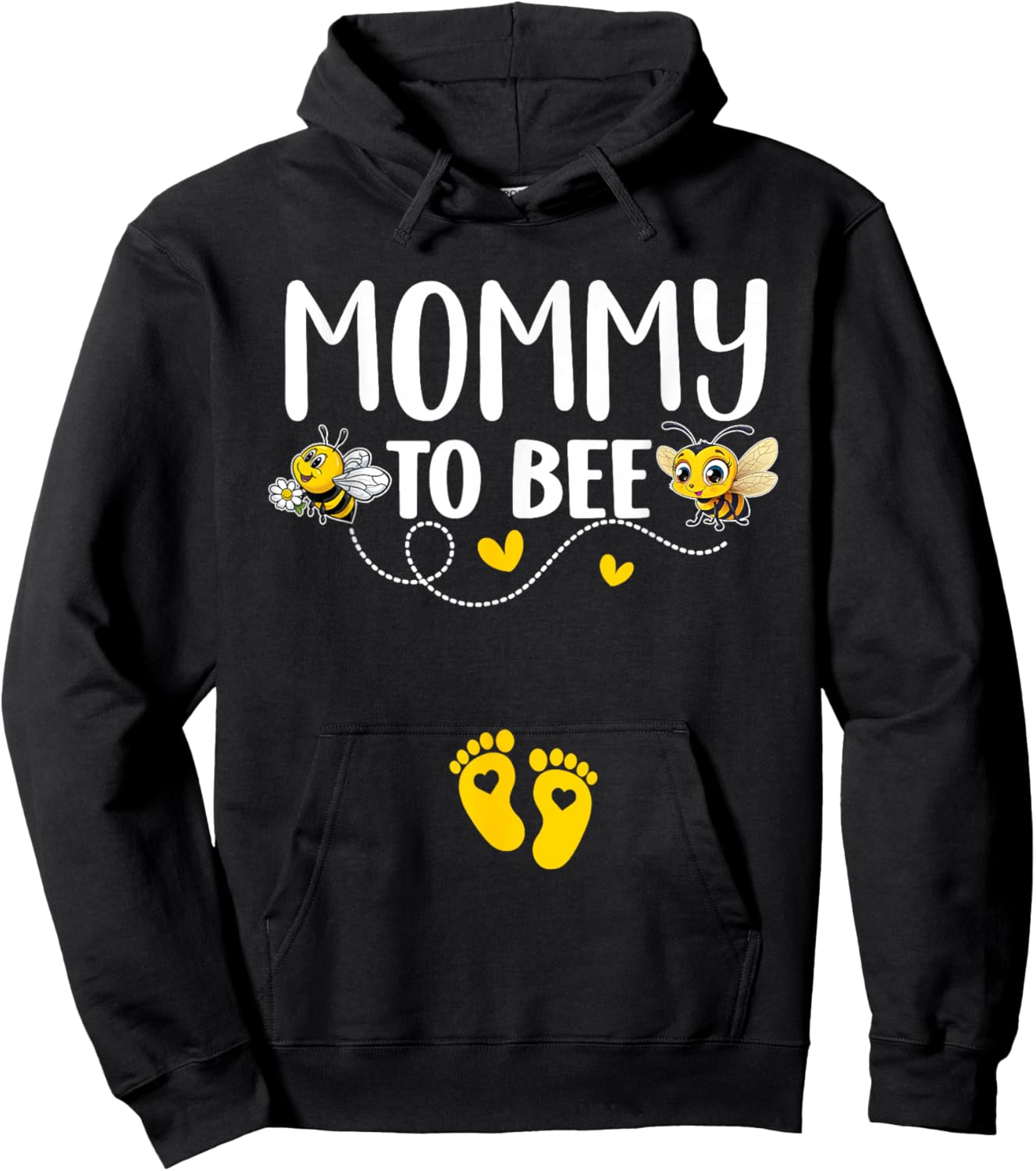 Mommy To Bee Gender Reveal Pregnancy Announcement Mommy Hoodie - Hoodie | Black