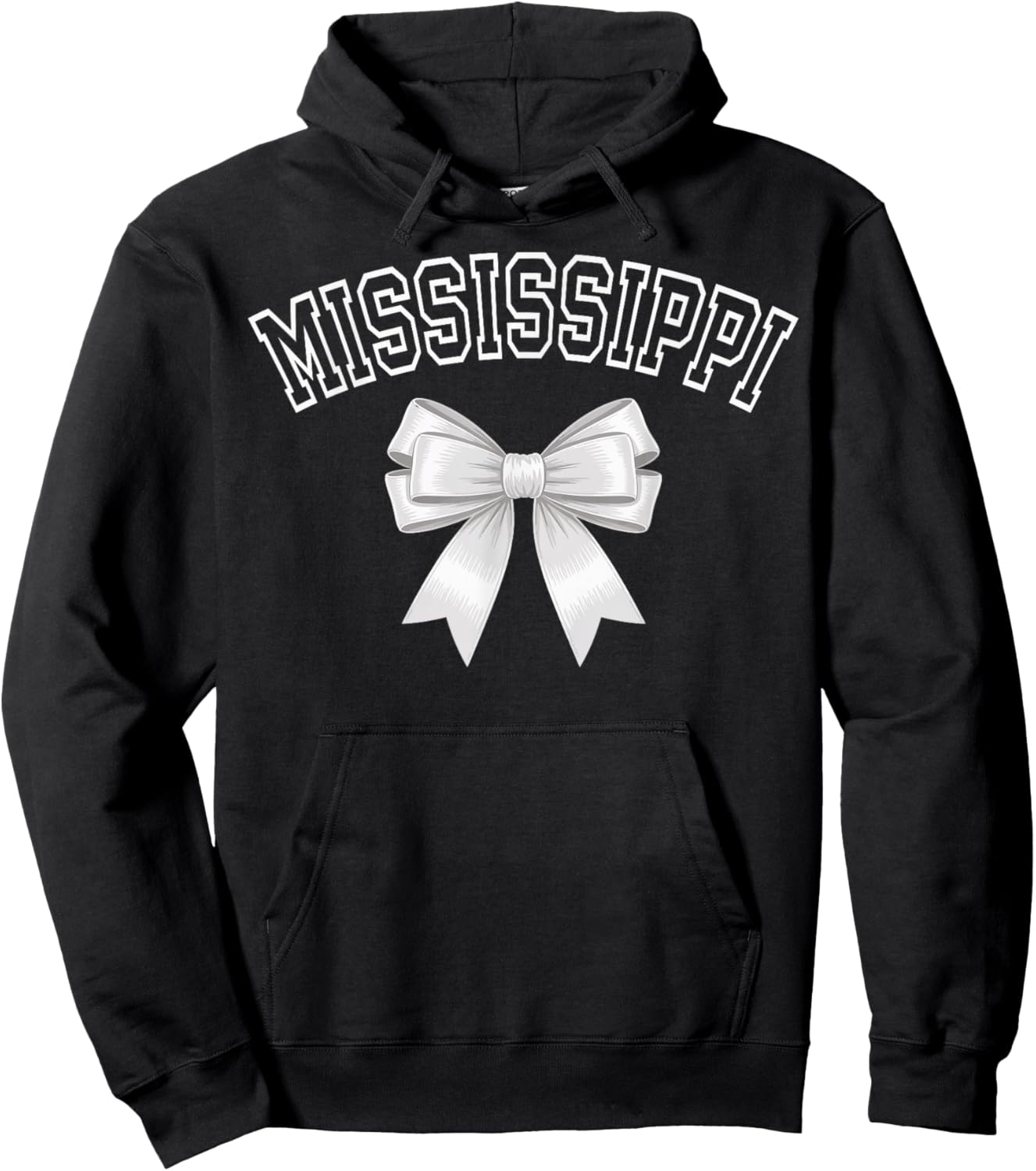 Mississippi Coquette Bow Hometown Pride Girls Hoodie - Hoodie | Black
