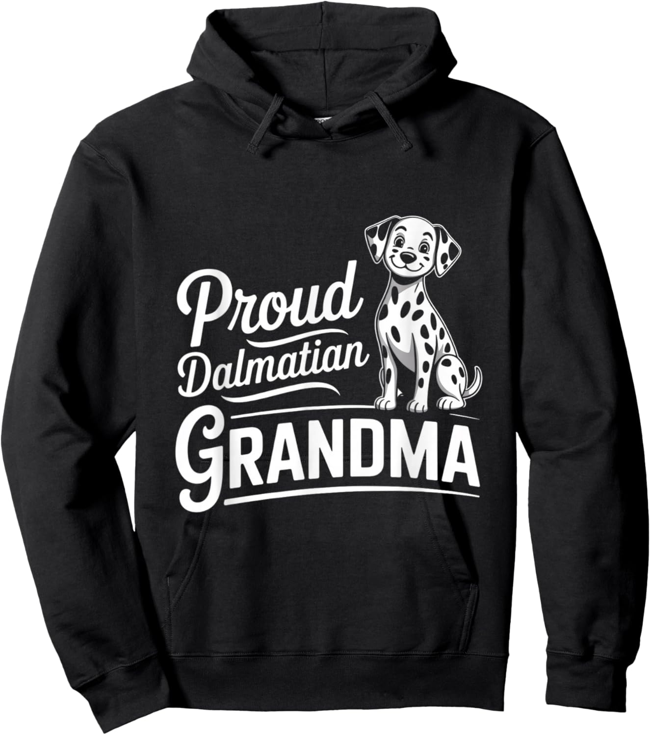 Puppy Proud Dalmatian Grandma Dog Lover Hoodie - Hoodie | Black
