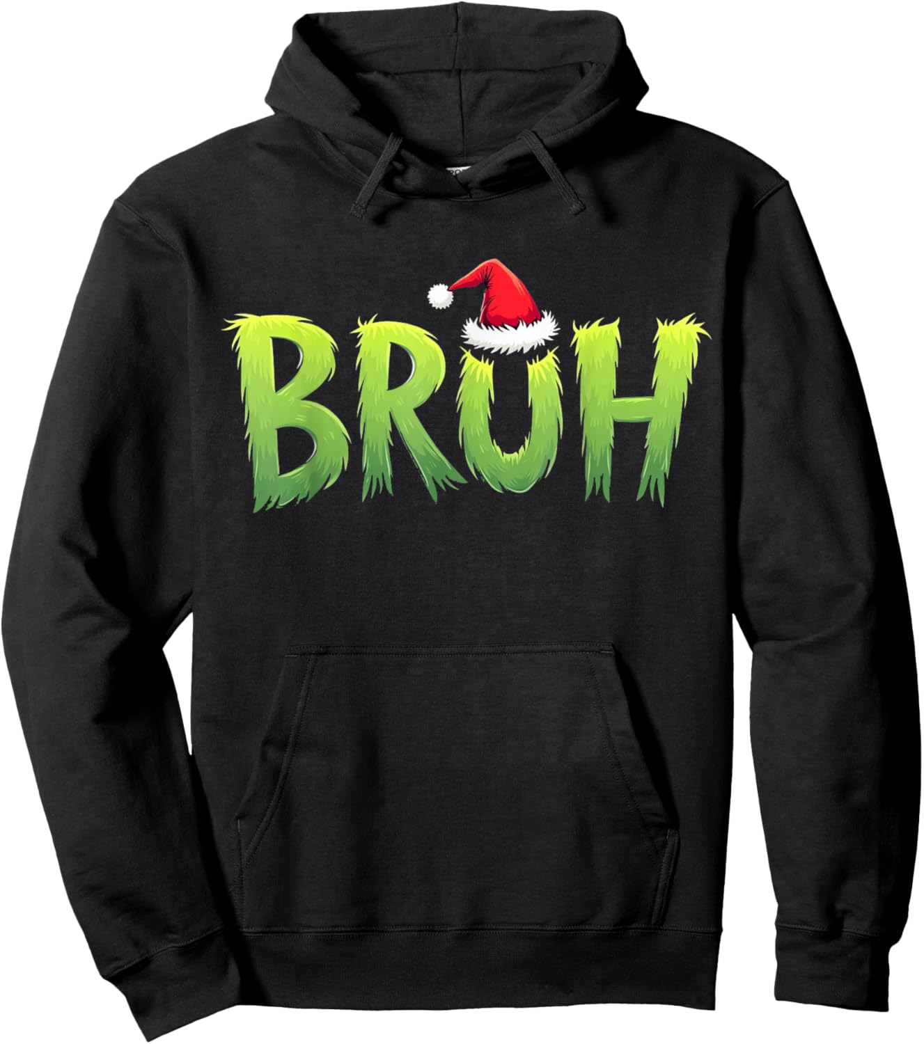 Bruh Christmas Kids Teens Boys Funny Christmas humor Meme Hoodie - Hoodie | Black