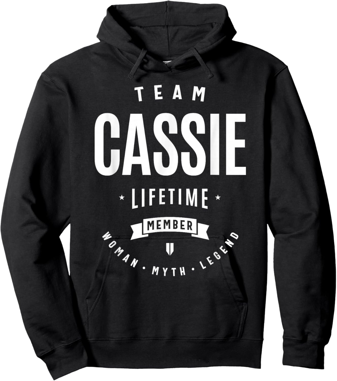 Team Cassie Lifetime Member Funny Name Cassie Hoodie - Hoodie | Black