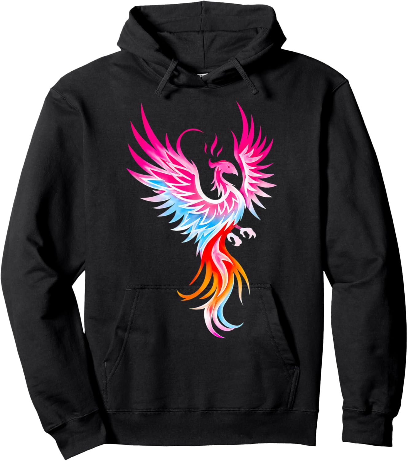 Transgender Lesbian Transbian Phoenix Bird Rising from Ashes Hoodie - Hoodie | Black