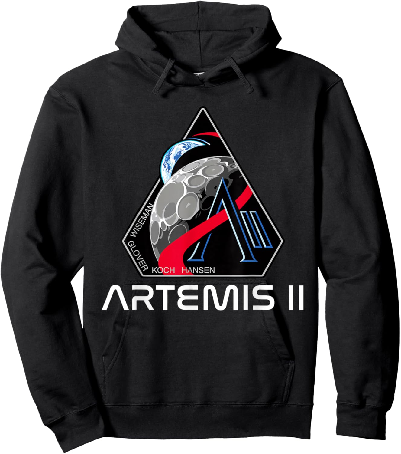 Artemis II Moon Mission Crew Space Exploration Hoodie - Hoodie | Black