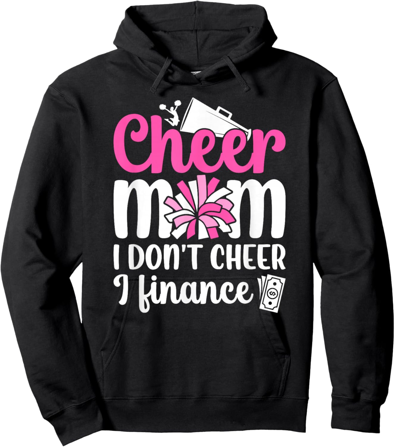 Cheer Mom Funny Mom Of A Cheerleader Mama Cheerleading Mom Hoodie - Hoodie | Black