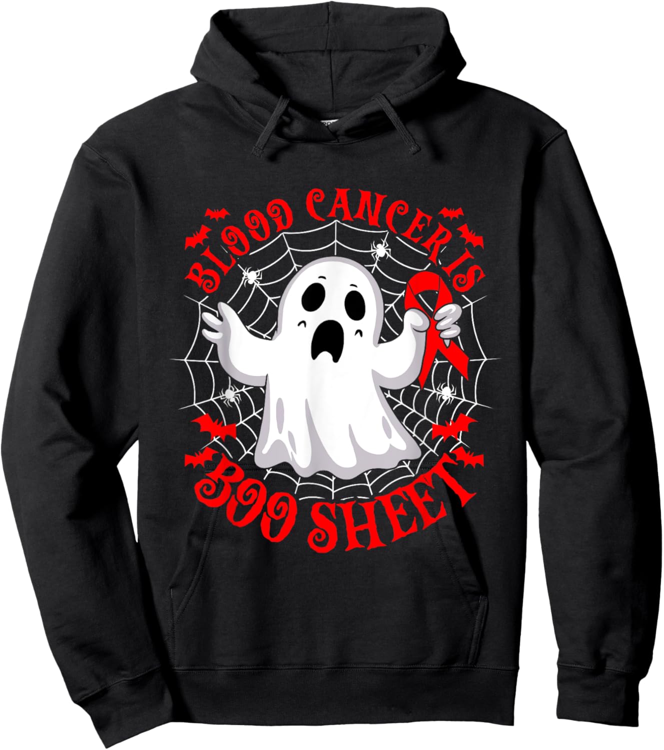 Blood Cancer is Boo Sheet Halloween Costume Hoodie - Hoodie | Black