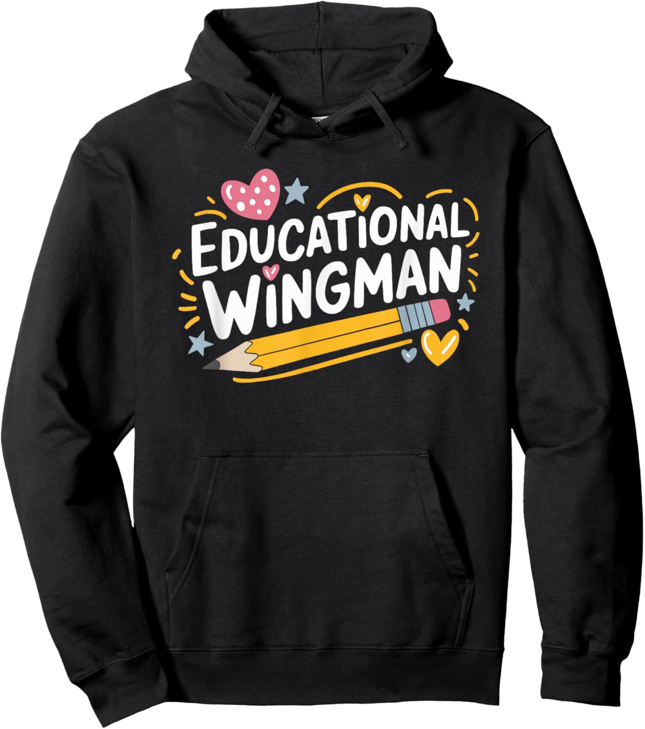 Teaching School Educator Assistant, Educational Wingman Hoodie - Hoodie | Black