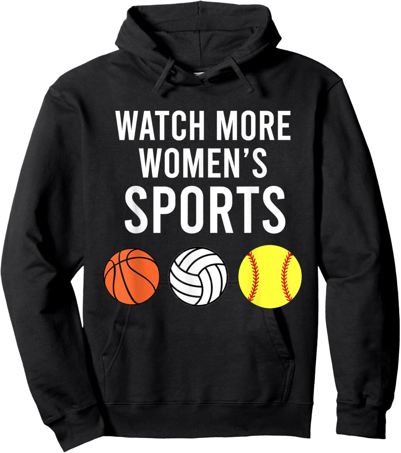 Watch More Women's Sports Support Women in Sports Hoodie - Hoodie | Black