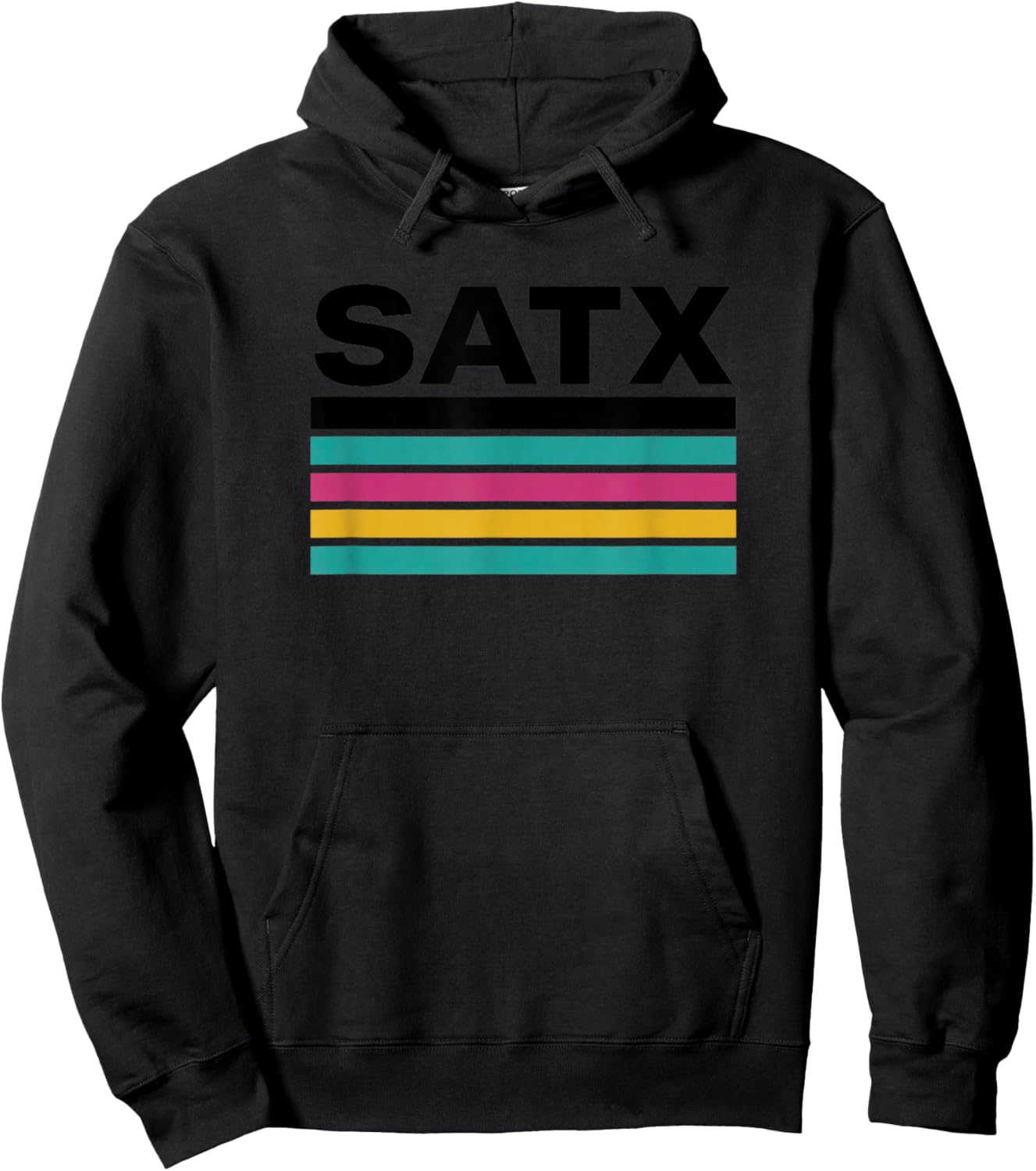 San Antonio Texas SATX Block Letter City Design Hoodie - Hoodie | Black